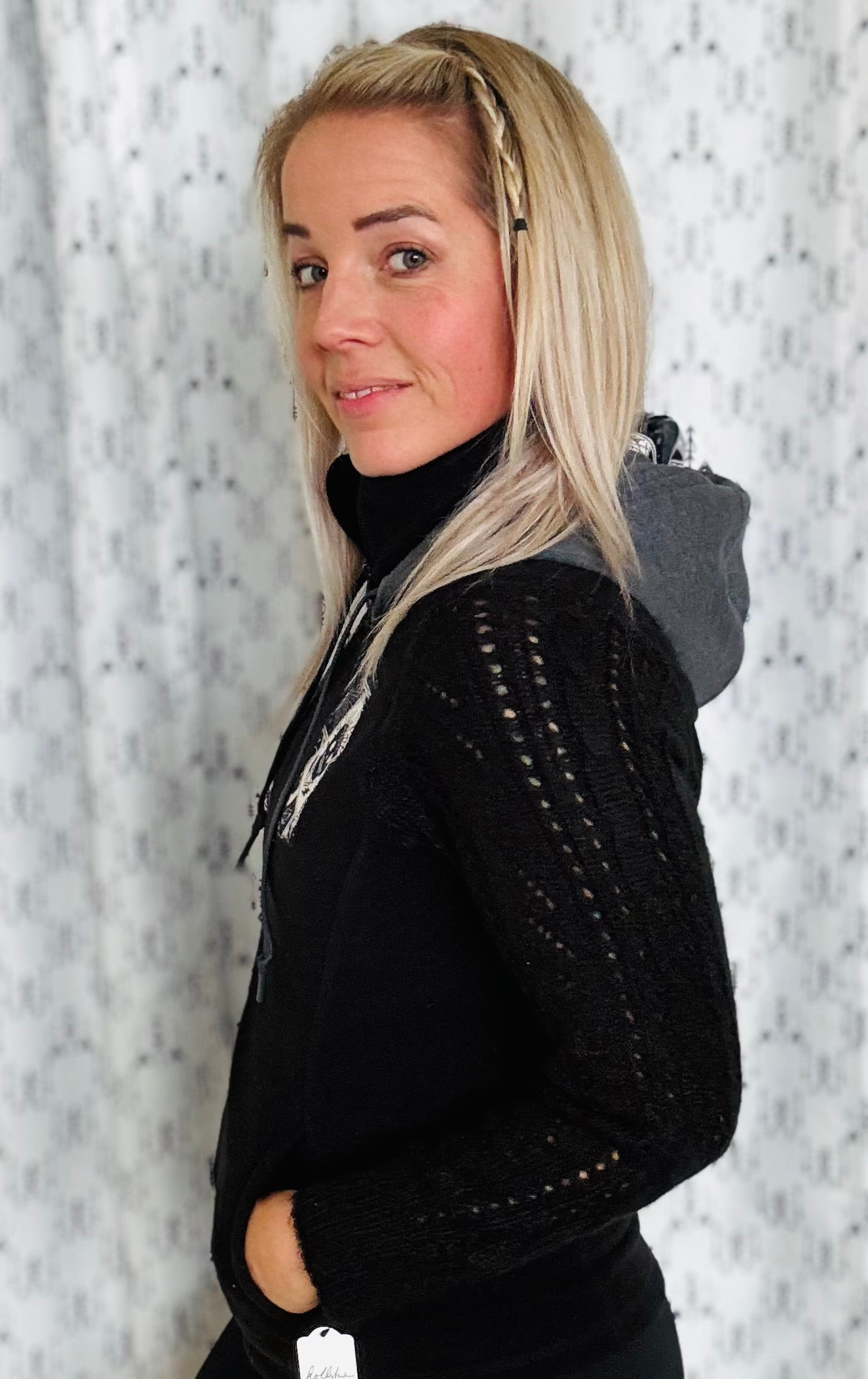 All Hallow’s Eve Buffalo Zip-Up Hoodie Size- Women’s S/M