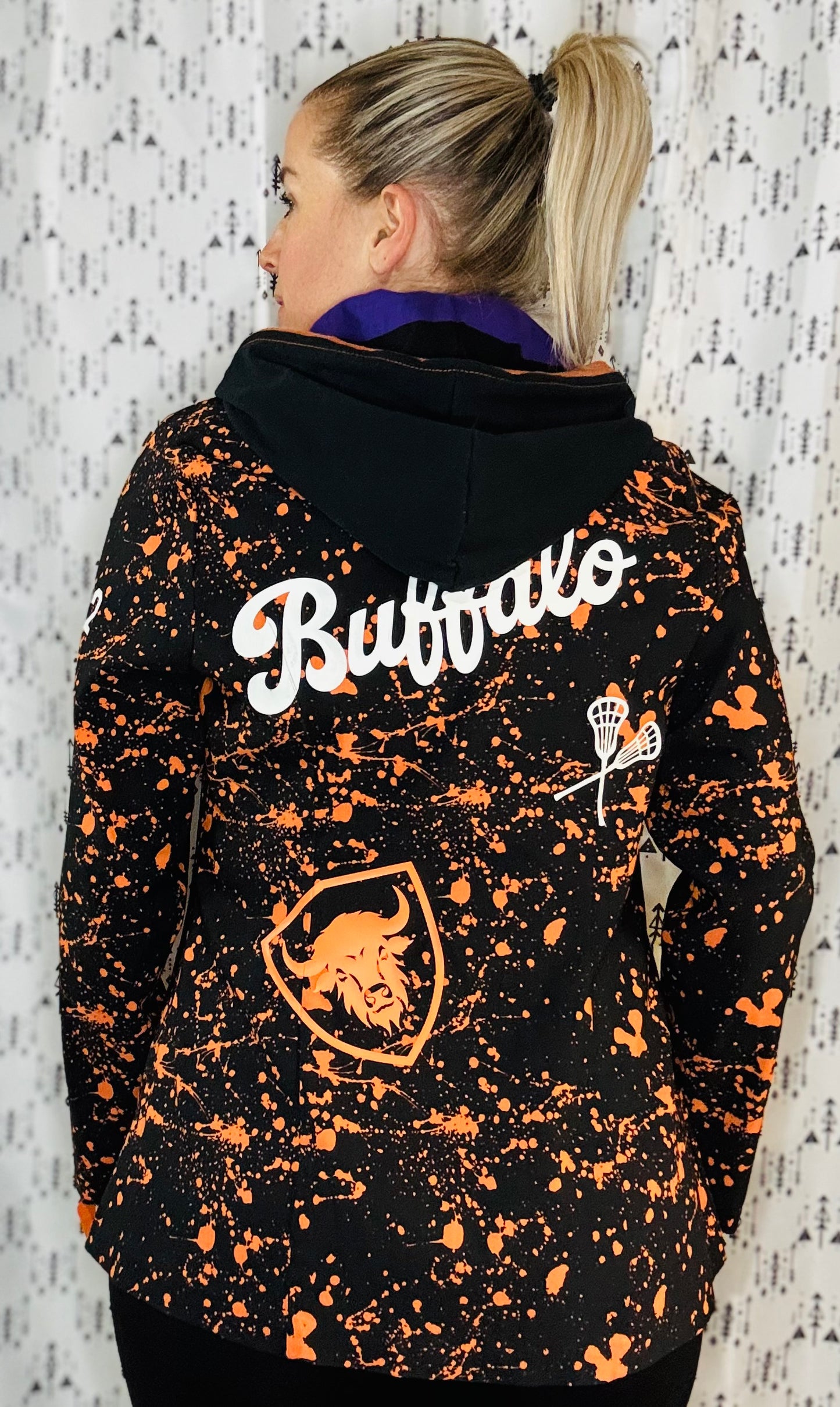 Black Buffalo Lacrosse Paint Splatter Blazer Size- Women's S/M