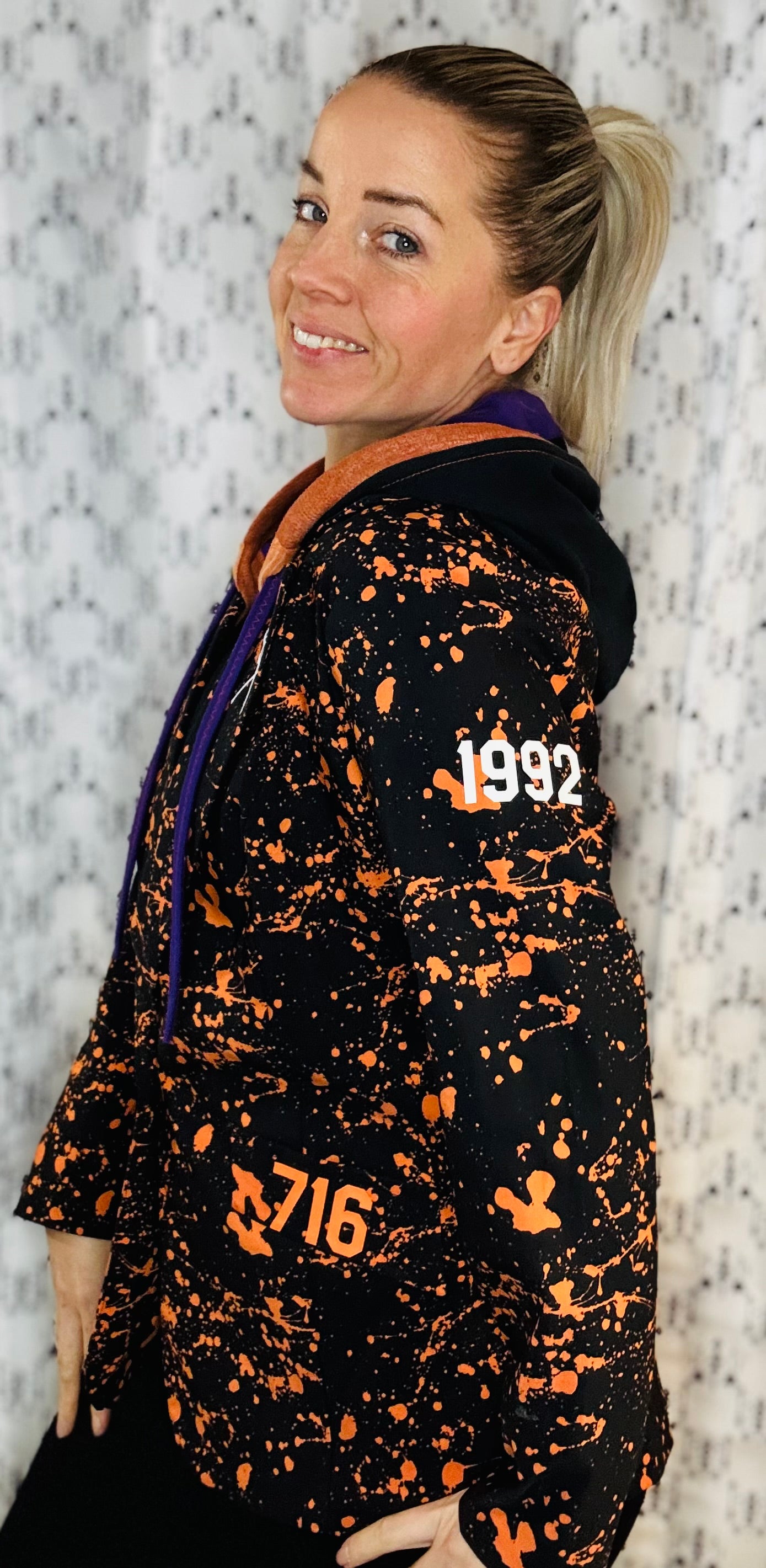 Black Buffalo Lacrosse Paint Splatter Blazer Size- Women's S/M