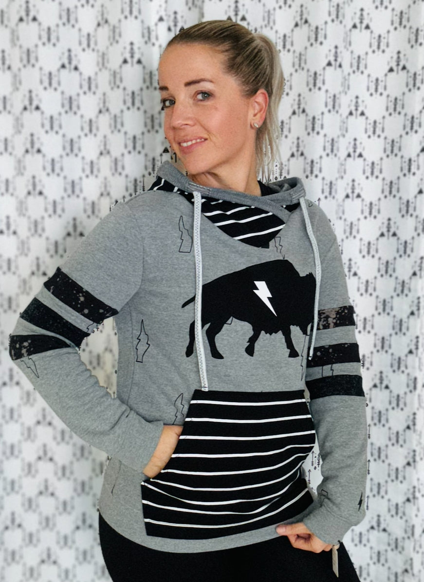 Lightning Rocktober Buffalo Hoodie Size- Unisex XS/S
