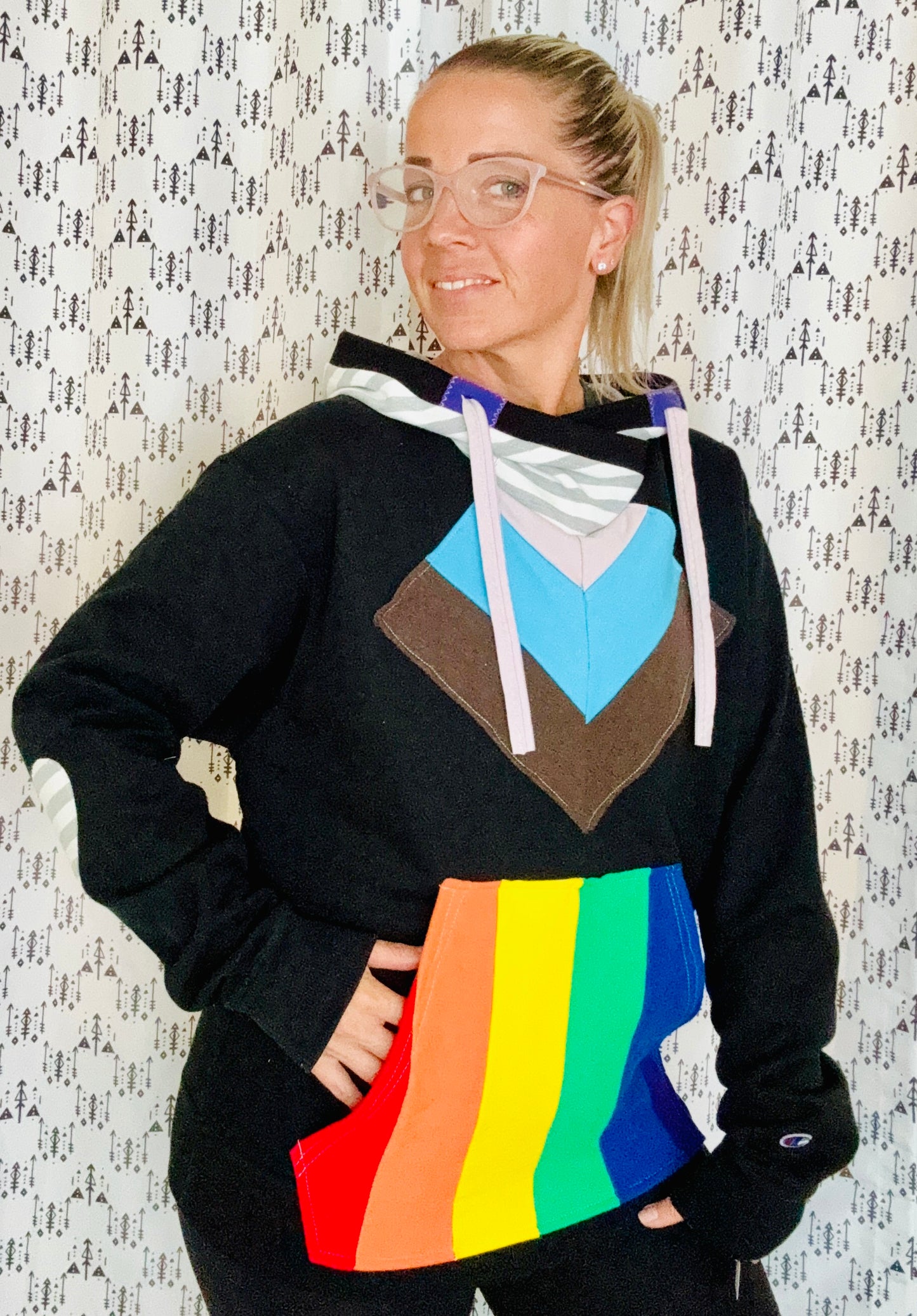 Pride Flag Custom Hoodie Size- Unisex M/L