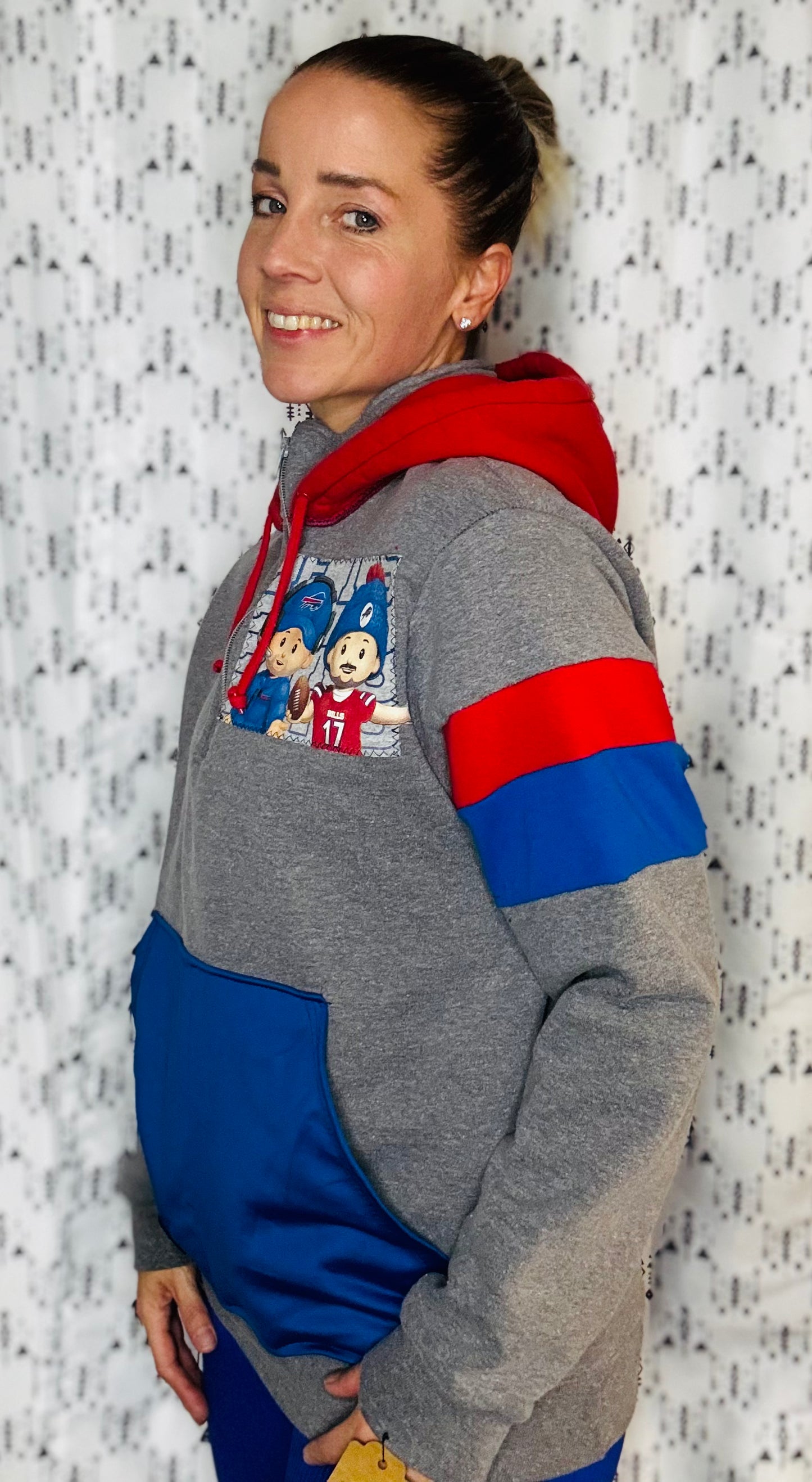 Grey FP Buffalo Allen 1/4 Zip Hoodie- Women's Size L/XL
