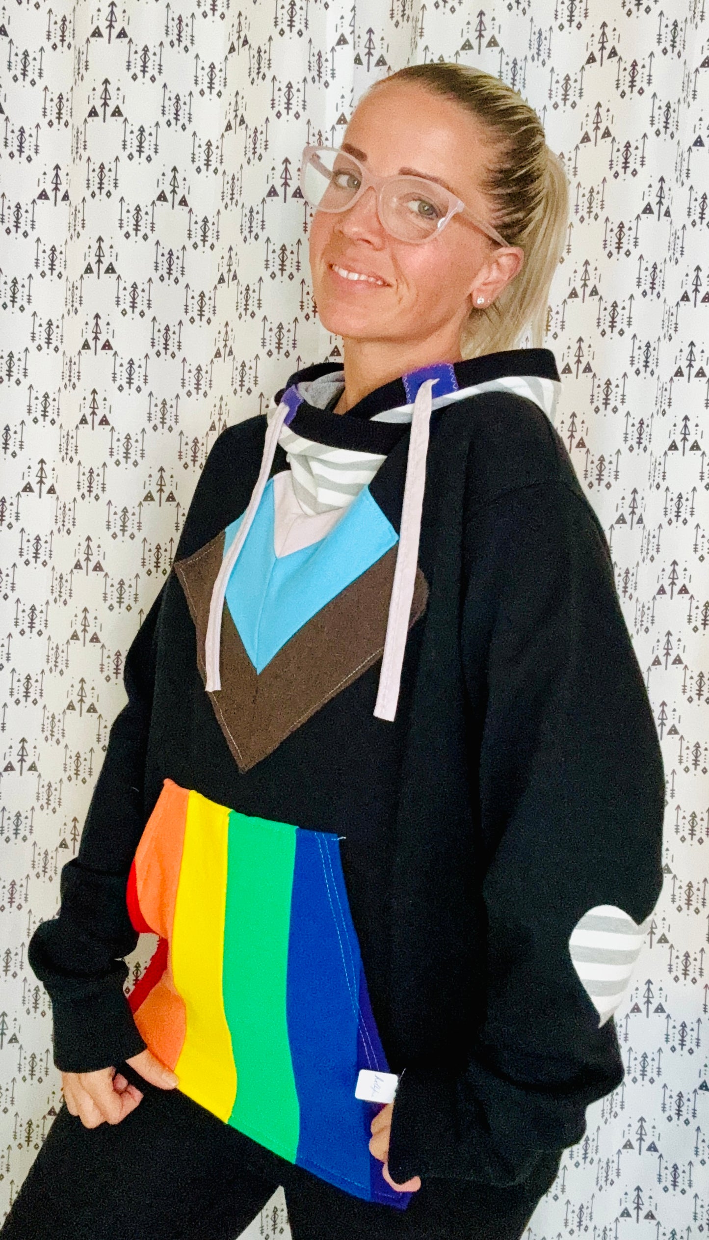 Pride Flag Custom Hoodie Size- Unisex M/L