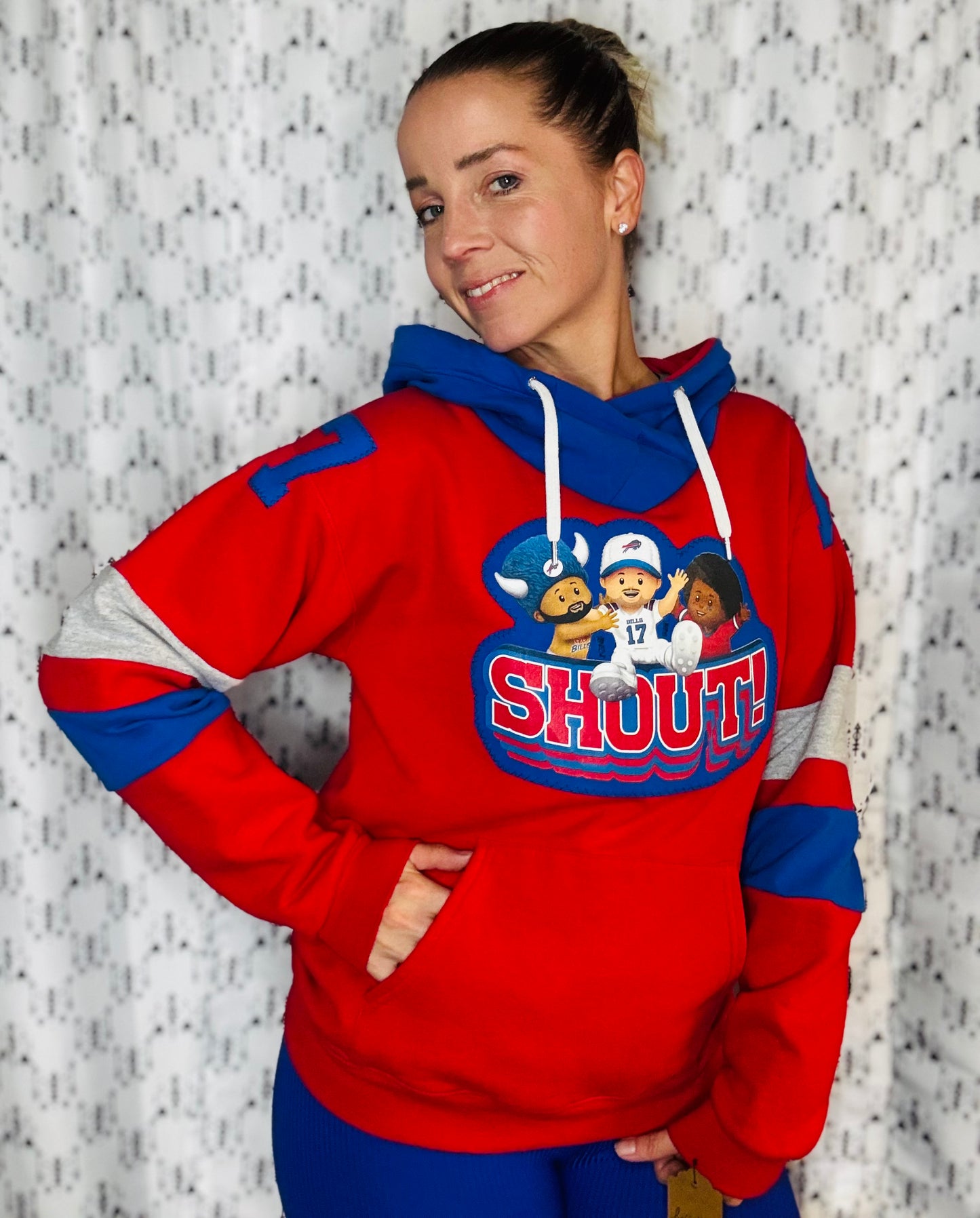 Red Shout Buffalo Allen Hoodie- Women's Size M/L