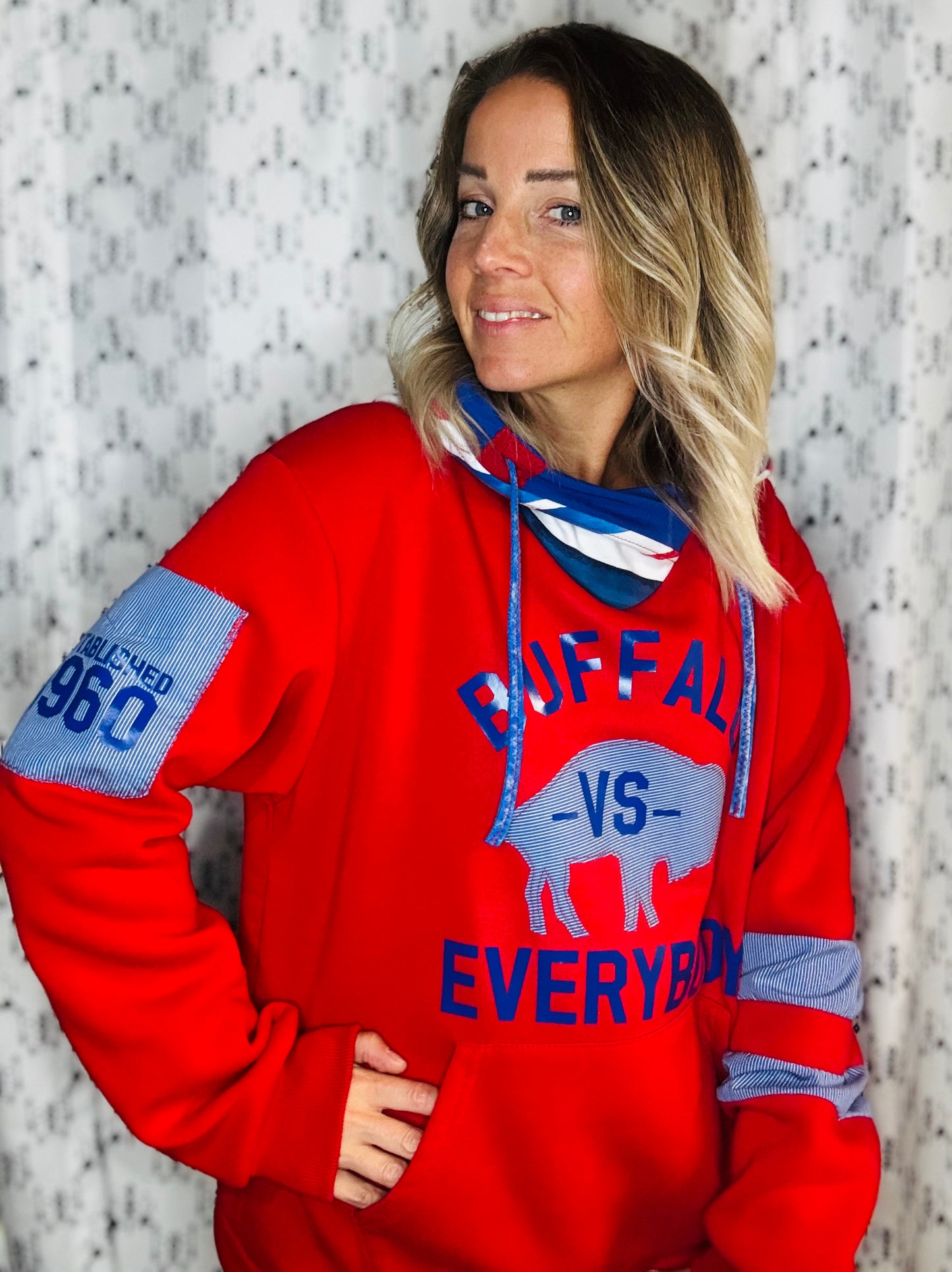 Red Buffalo Vs Everybody Hoodie Size- Unisex L/XL