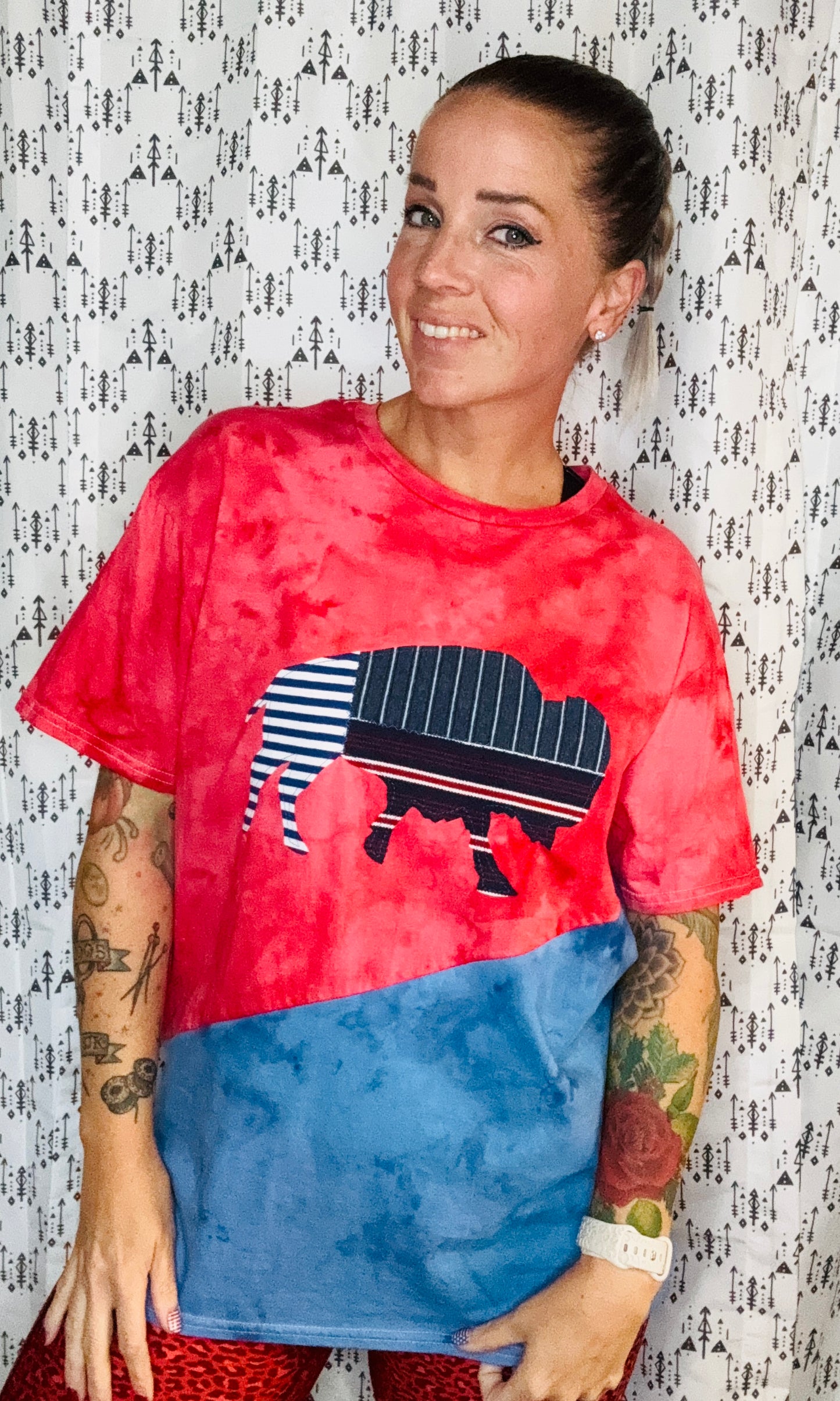 716 DAY Buffalo Tie Dye T-Shirt Size- Unisex L/XL