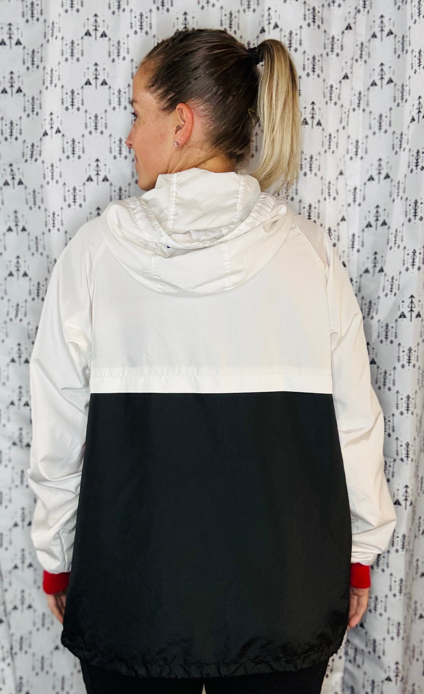 Black & White Buffalo Football Windbreaker Jacket Size- Women's L/XL