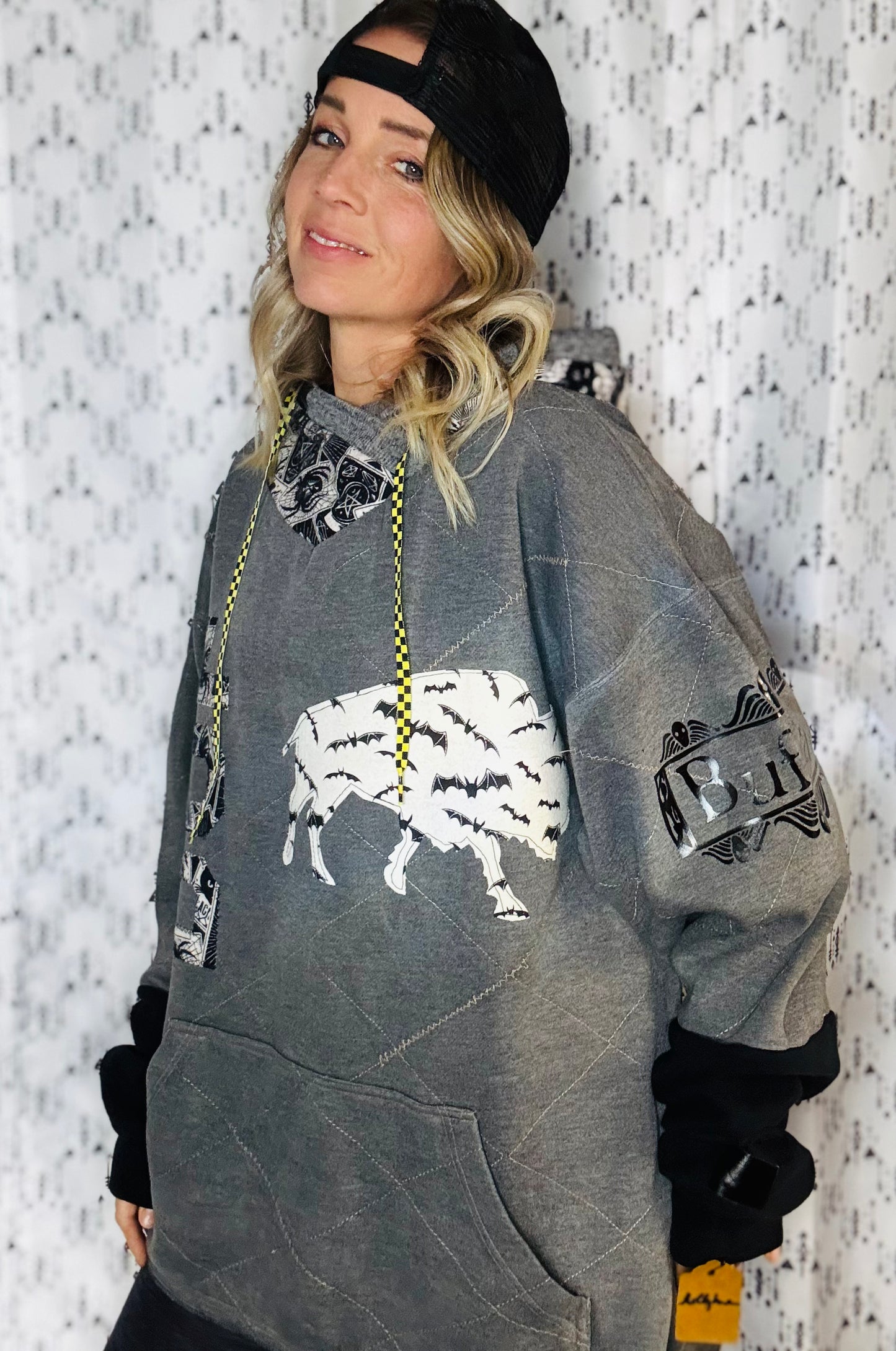 Halloween Allover Buffalo Hoodie Size- Unisex XL/2X