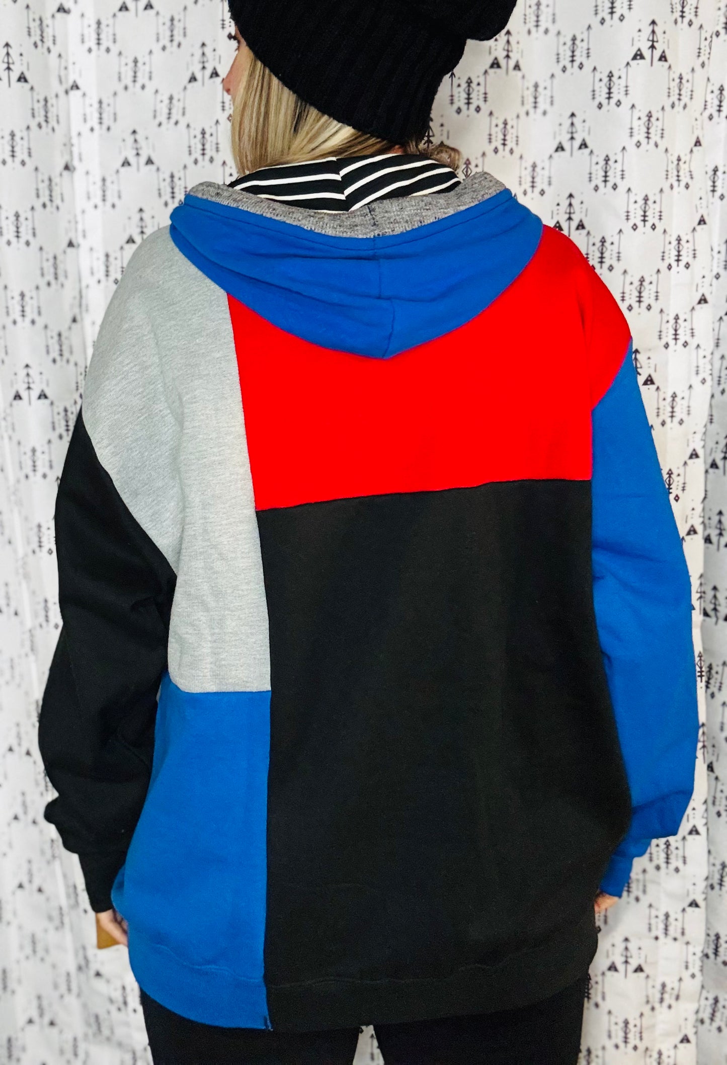 Color-Block 3 Buffalo Hoodie Size- Unisex L/XL