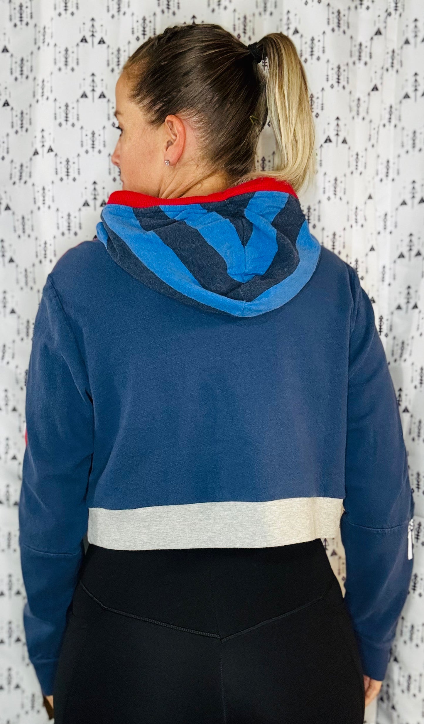 Blue Buffalo Football Crop Hoodie Size- Women's M/L