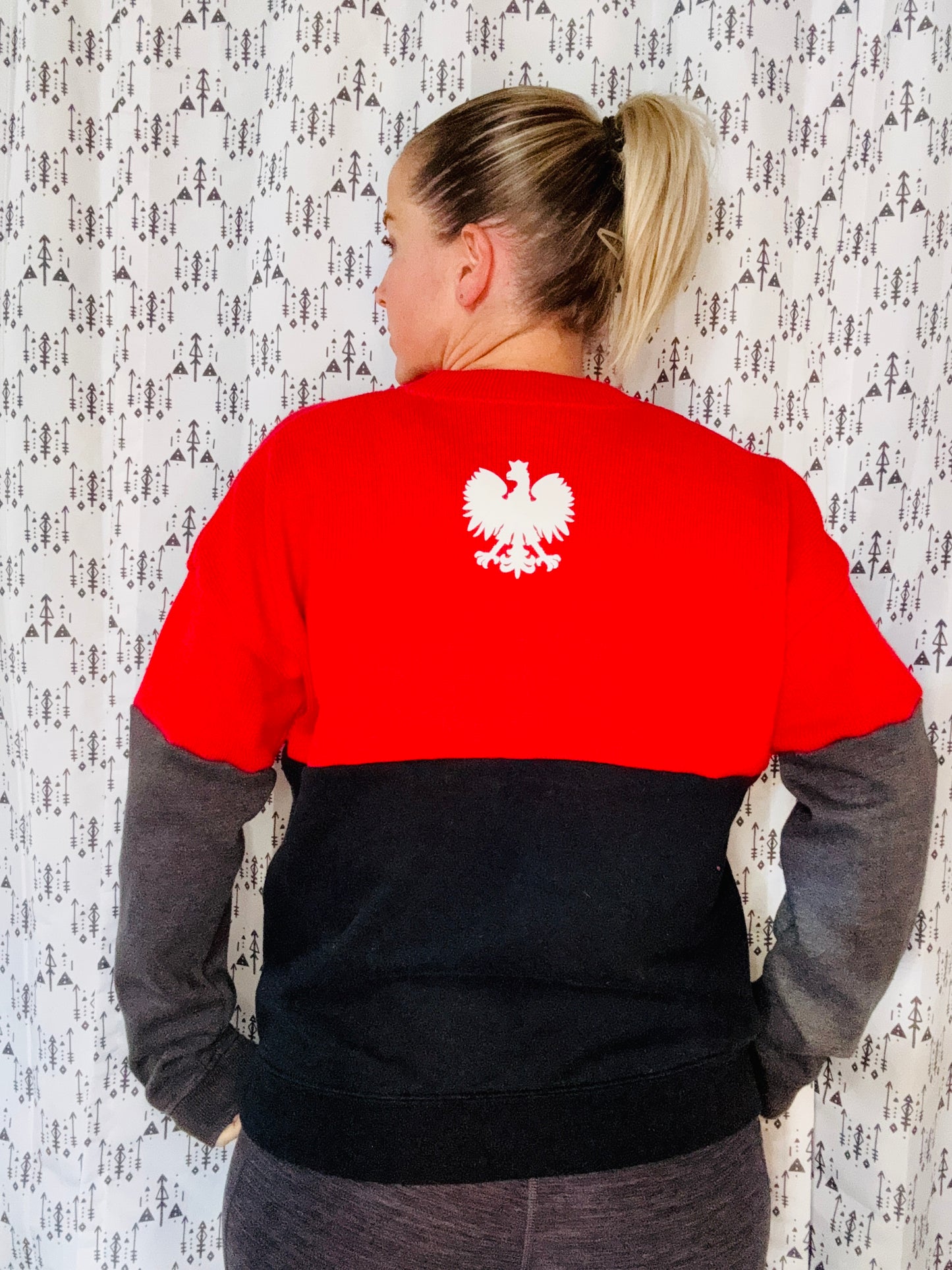 Red Polish Pride Buffalo Crewneck Size-Women's M/L