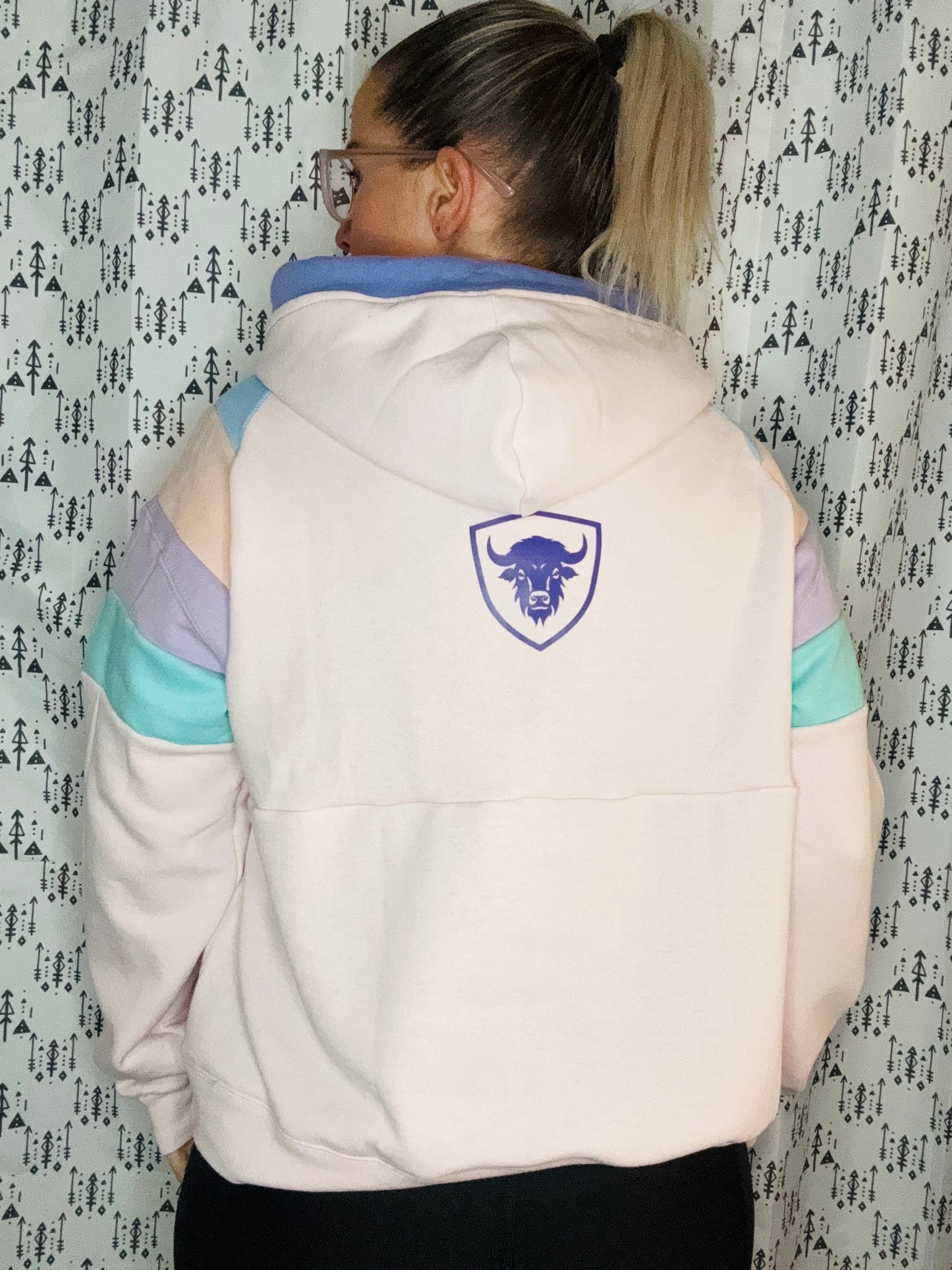 Peach Buffalo Pastel Hoodie Size- Women's M/L