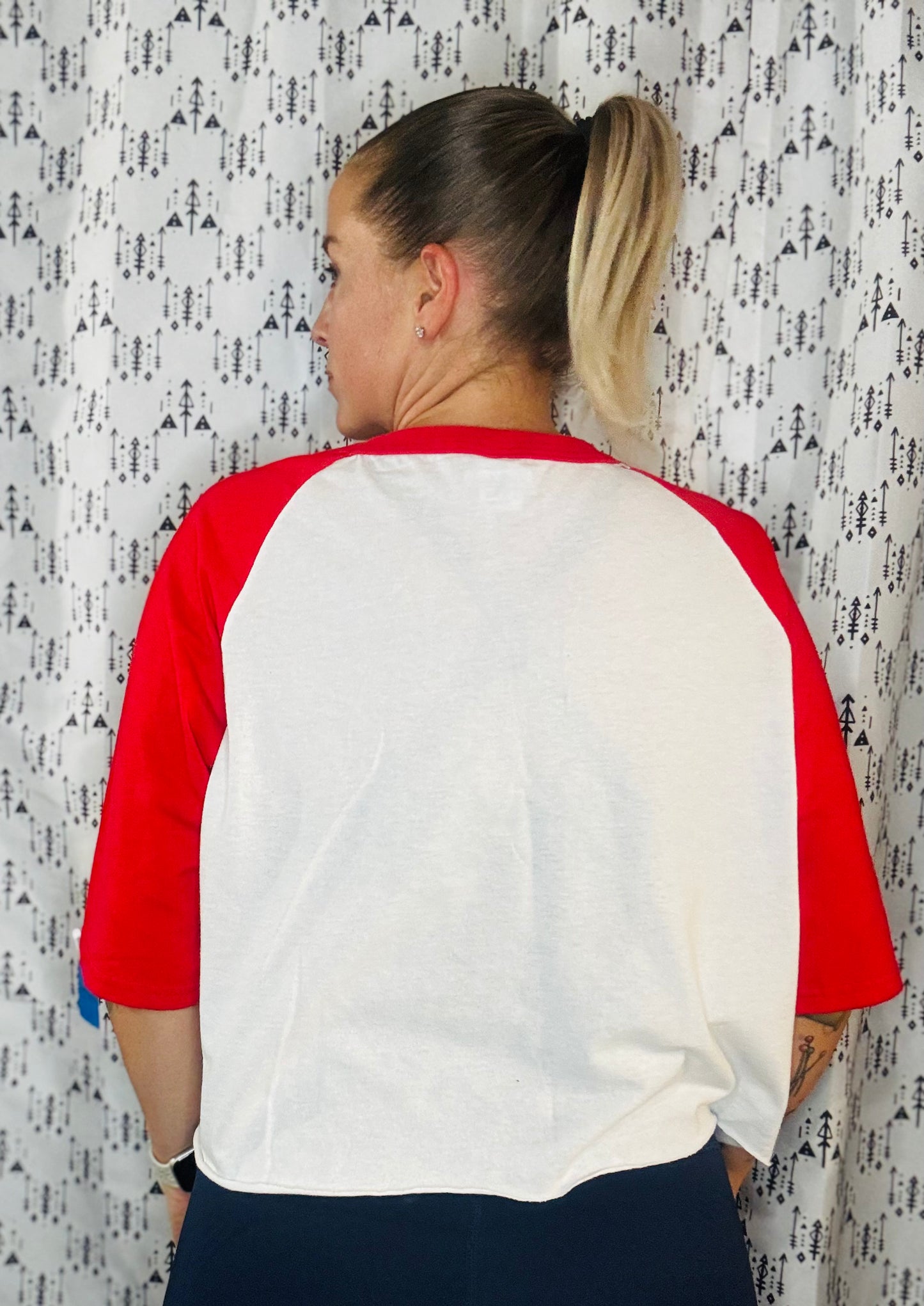 90's Graffiti Buffalo Football Raglan Sleeve T-Shirt Size Women's- L/XL