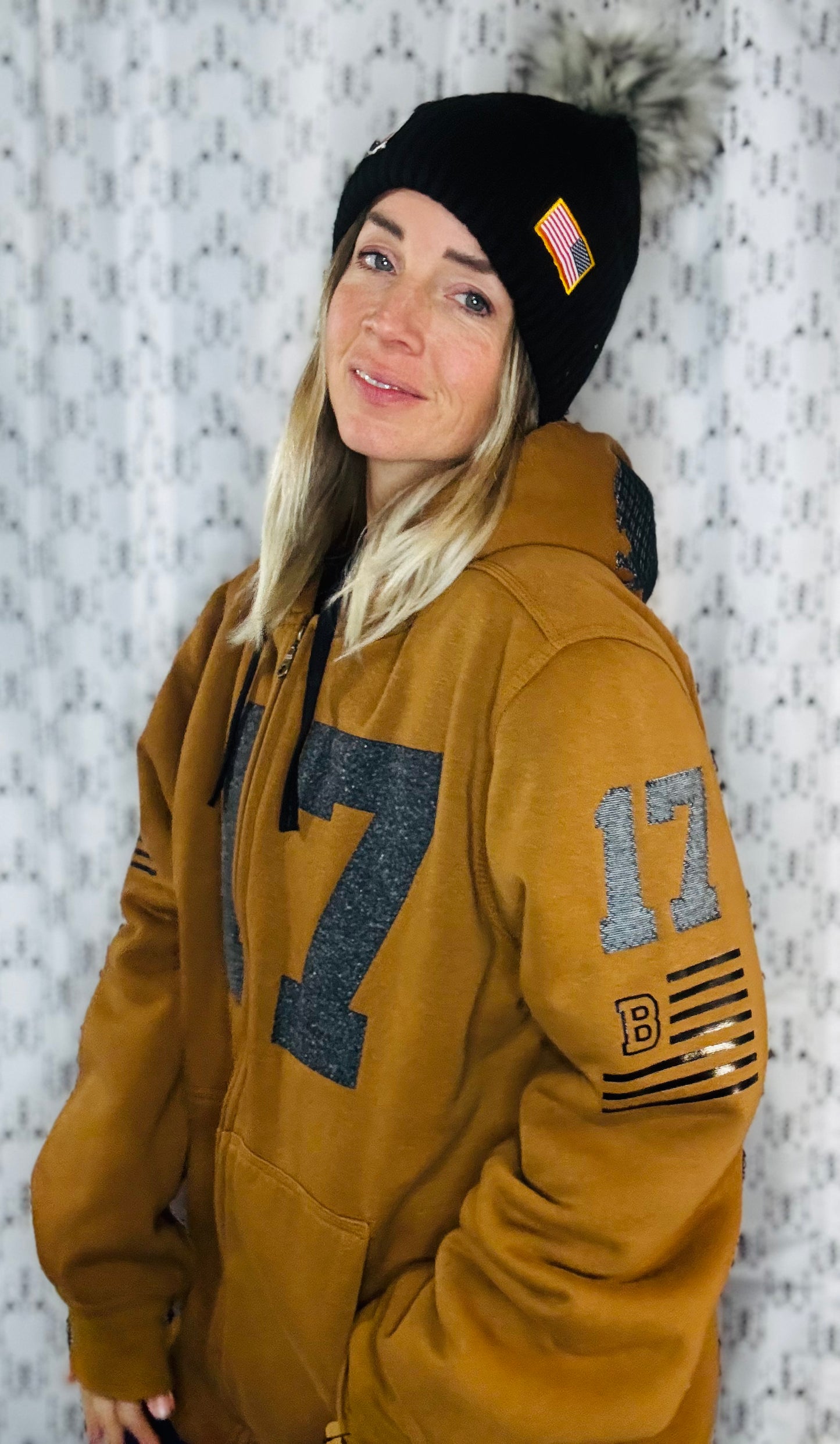 Rust Salute #17 Buffalo Zip-Up Hoodie Size- Unisex L/XL