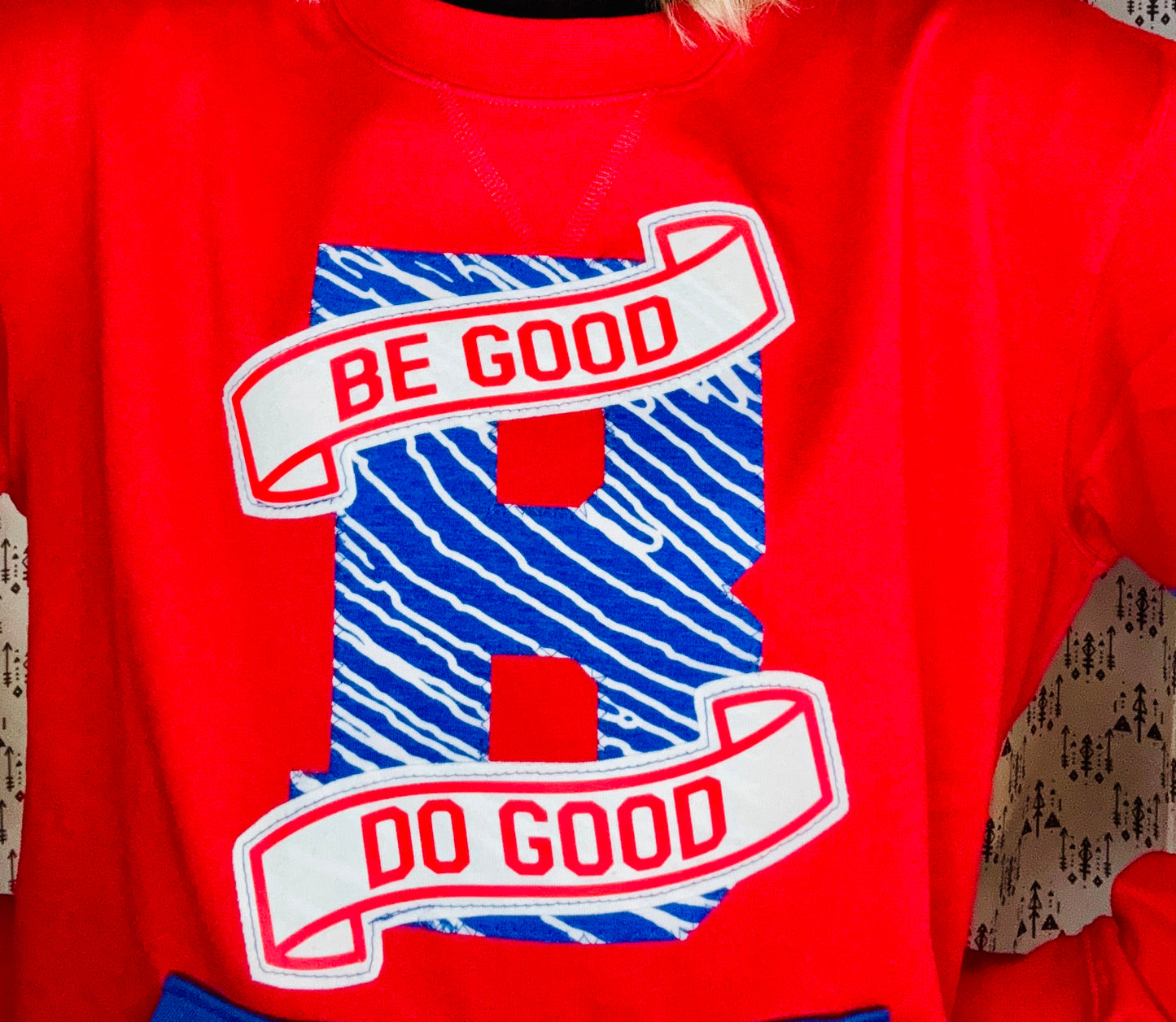 Red Be Good, Do Good JA17 MVP Buffalo Crewneck Size- Unisex M/L