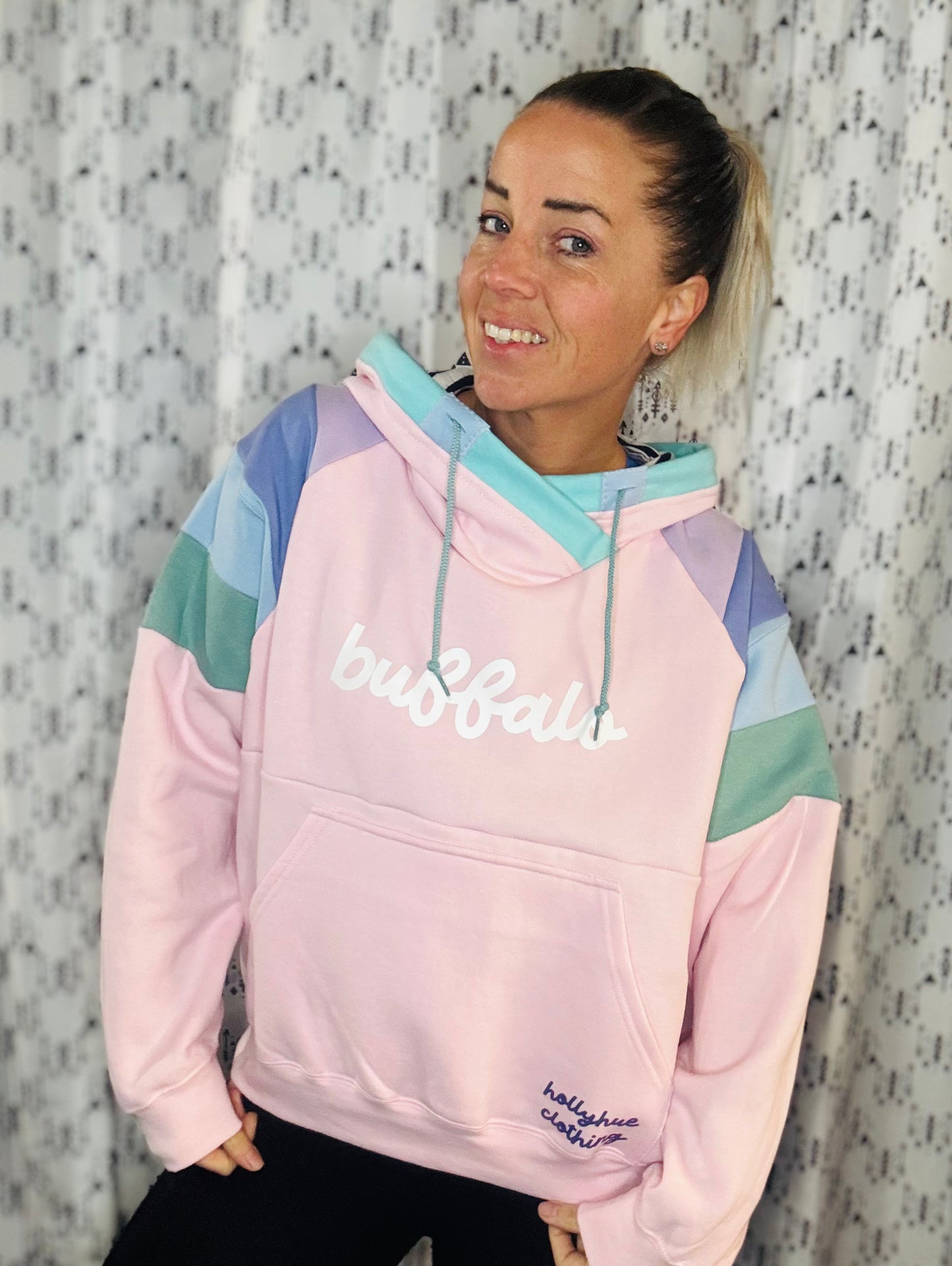 Pink Buffalo Pastel II Hoodie Size- Women's L/XL