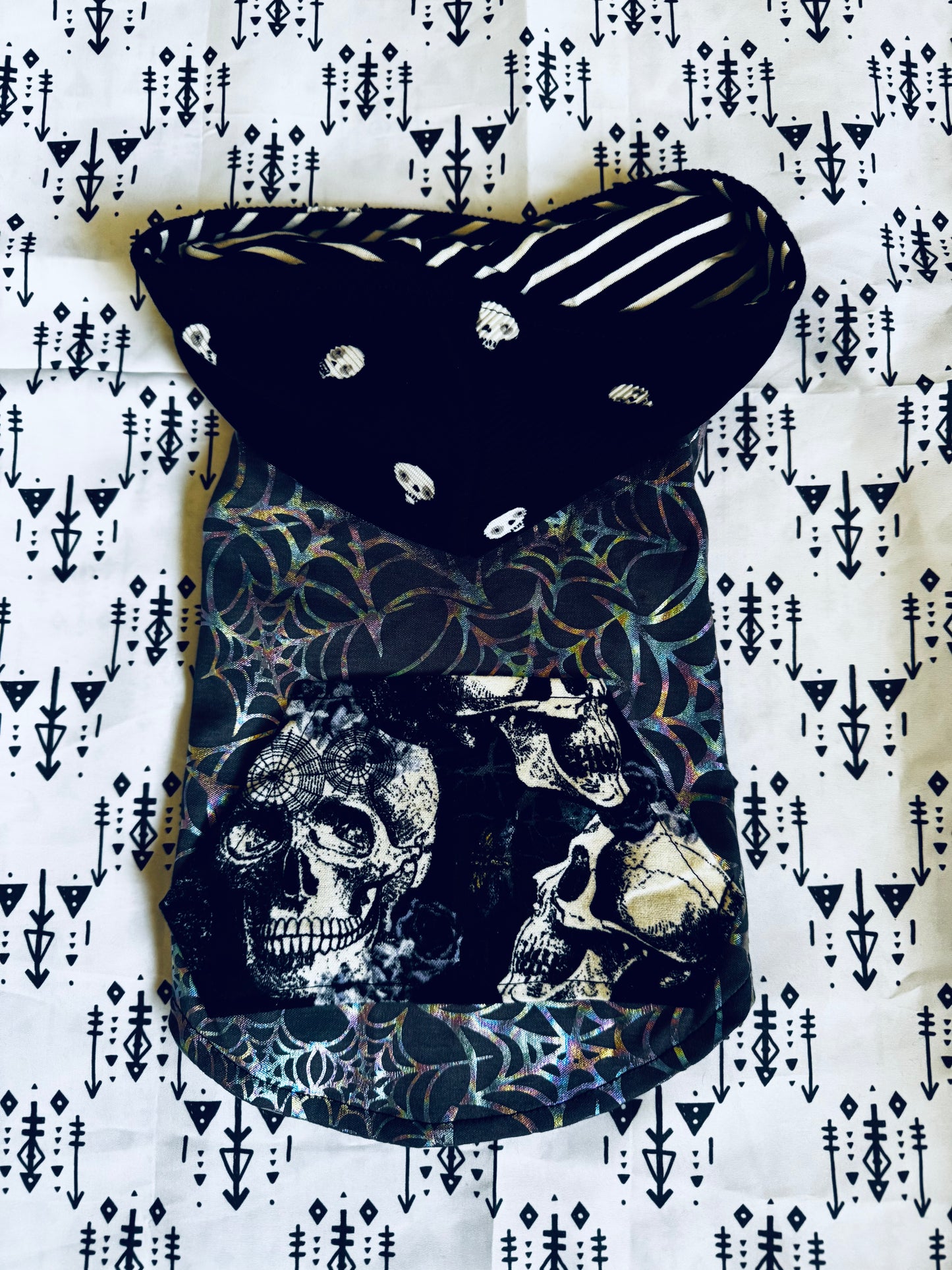 Halloween Spiderweb Dog Hoodie Size-S