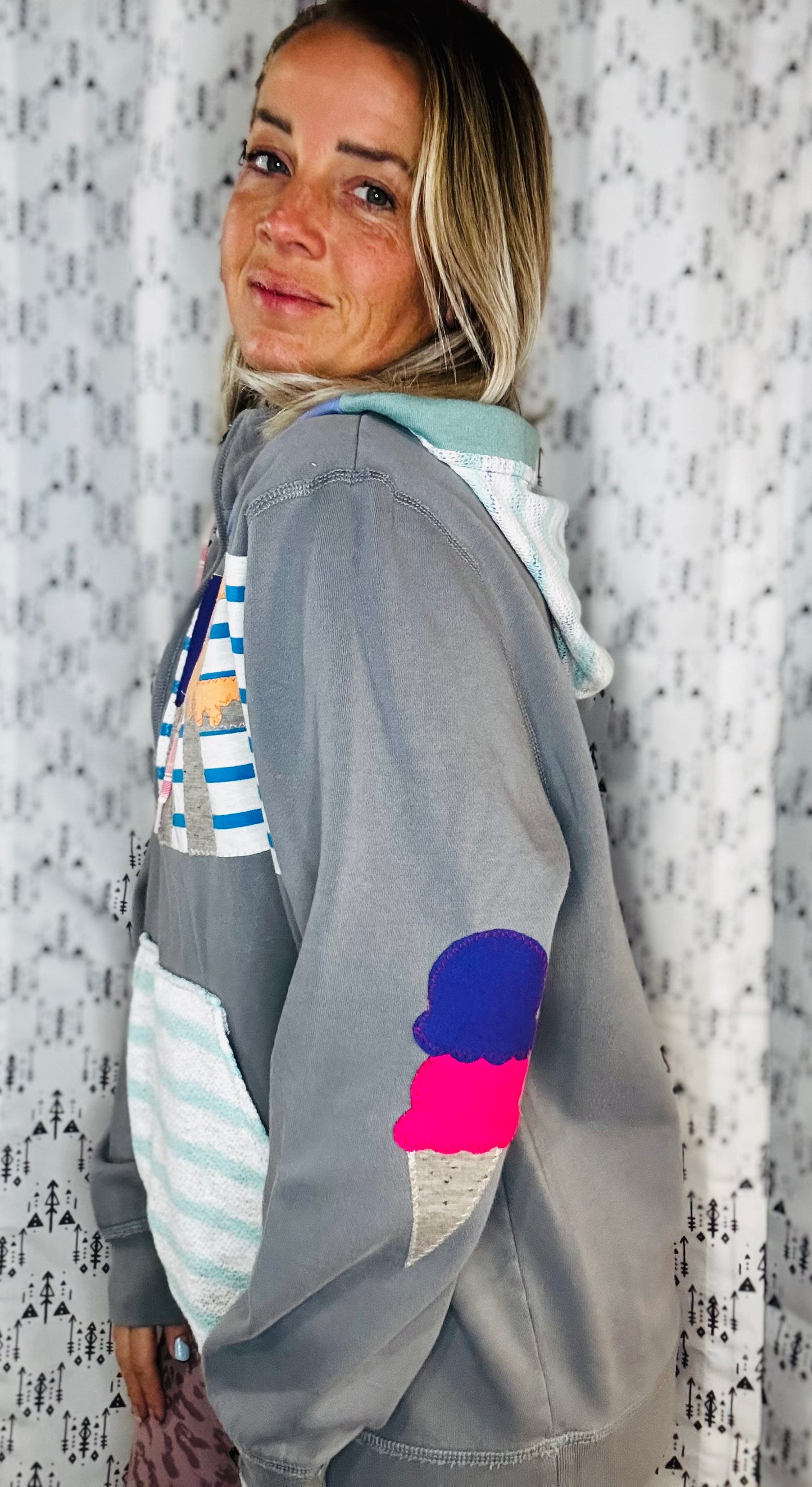 Ice Cream BUF 1/4 Zip Hoodie Women's Size-XL/2X