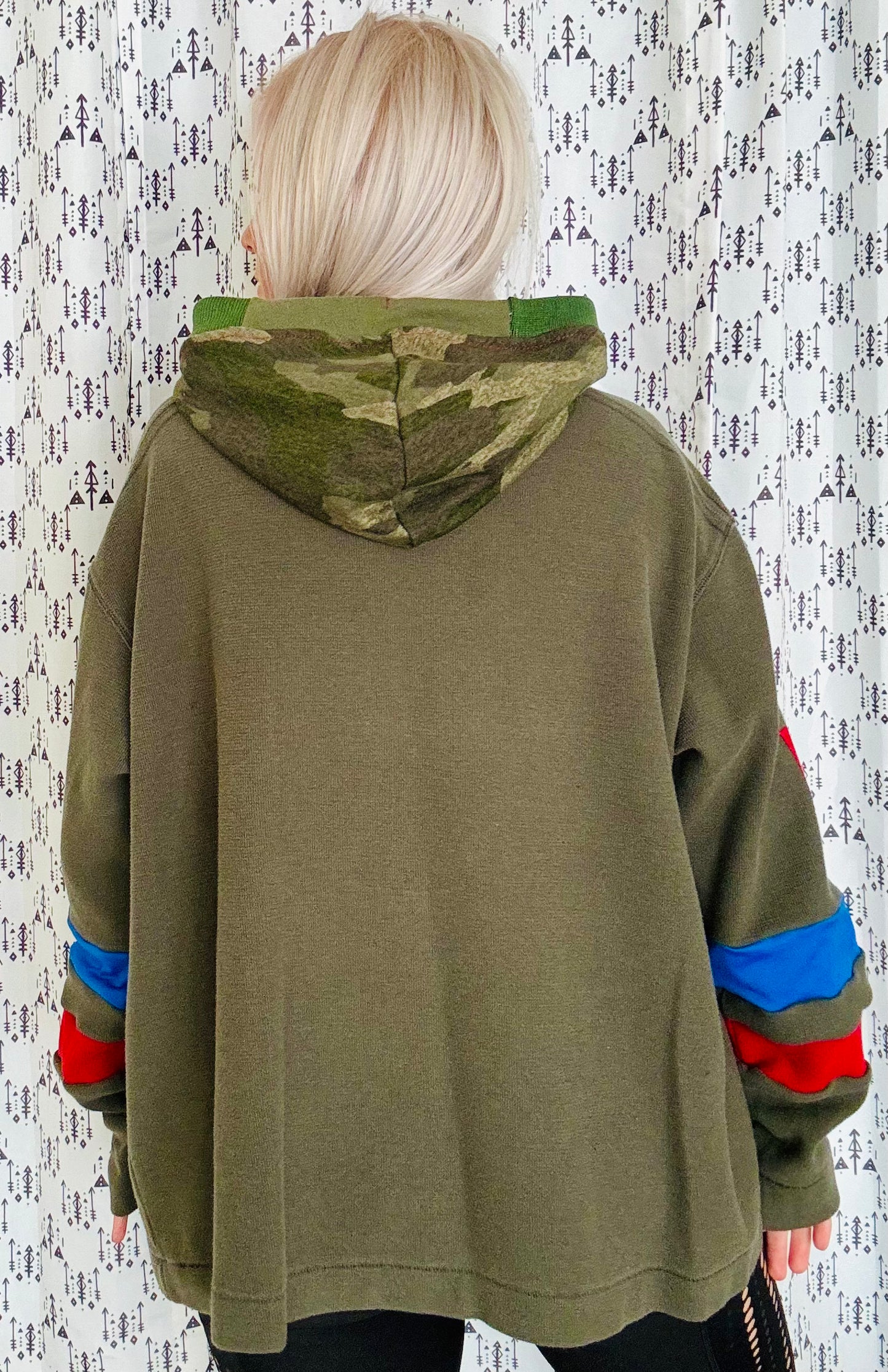 Olive Green Salute Buffalo Hoodie Sweater Size Unisex XL/2X