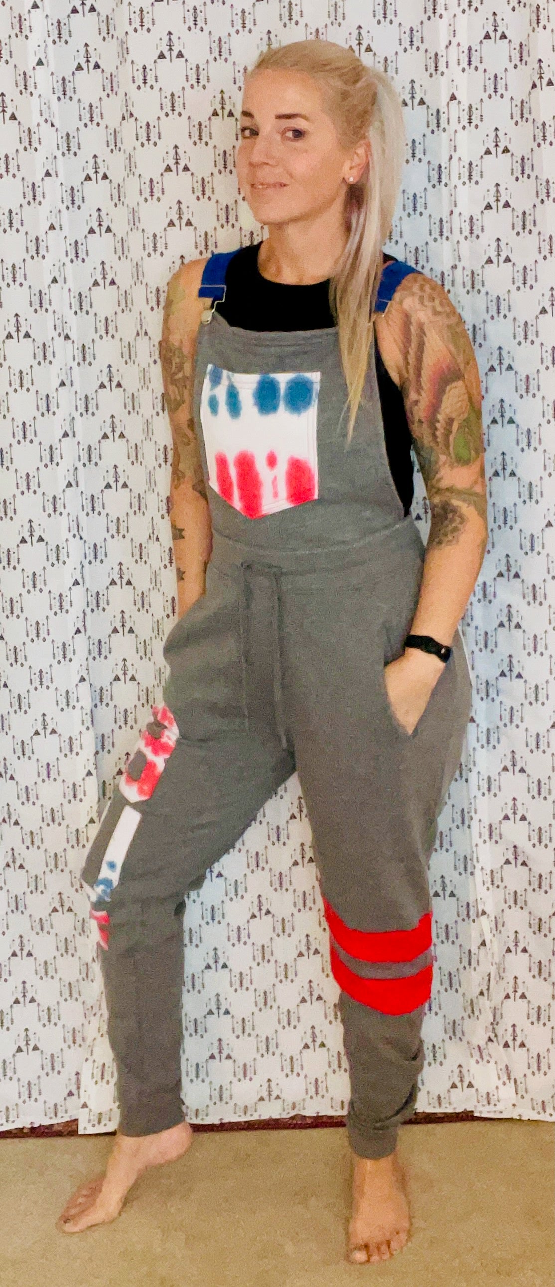 Grey BUF Over-all Joggers Size- Unisex S/M
