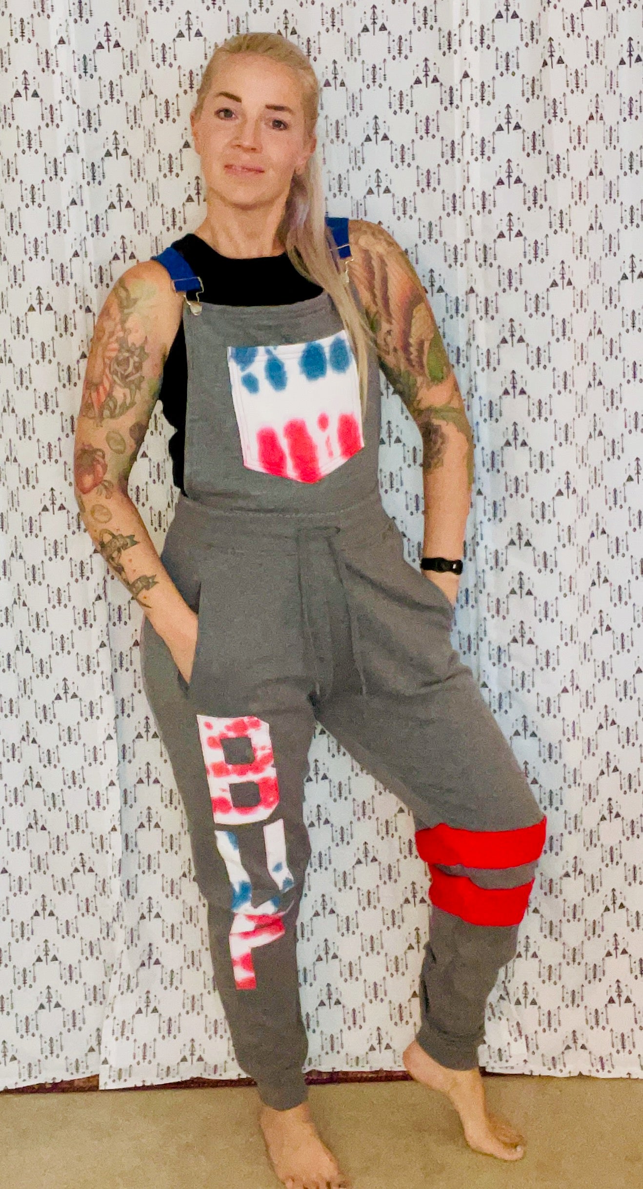Grey BUF Over-all Joggers Size- Unisex S/M
