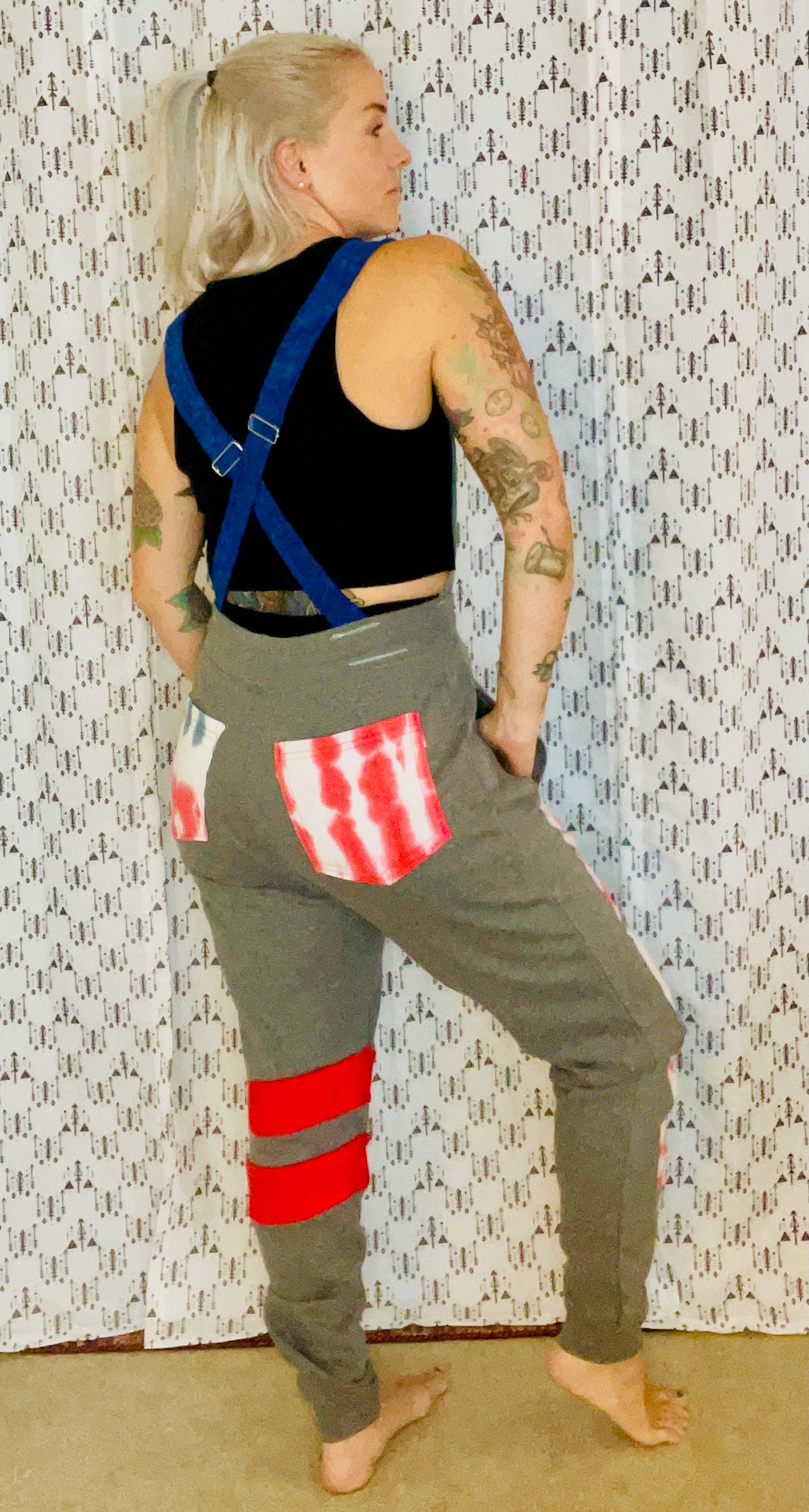 Grey BUF Over-all Joggers Size- Unisex S/M