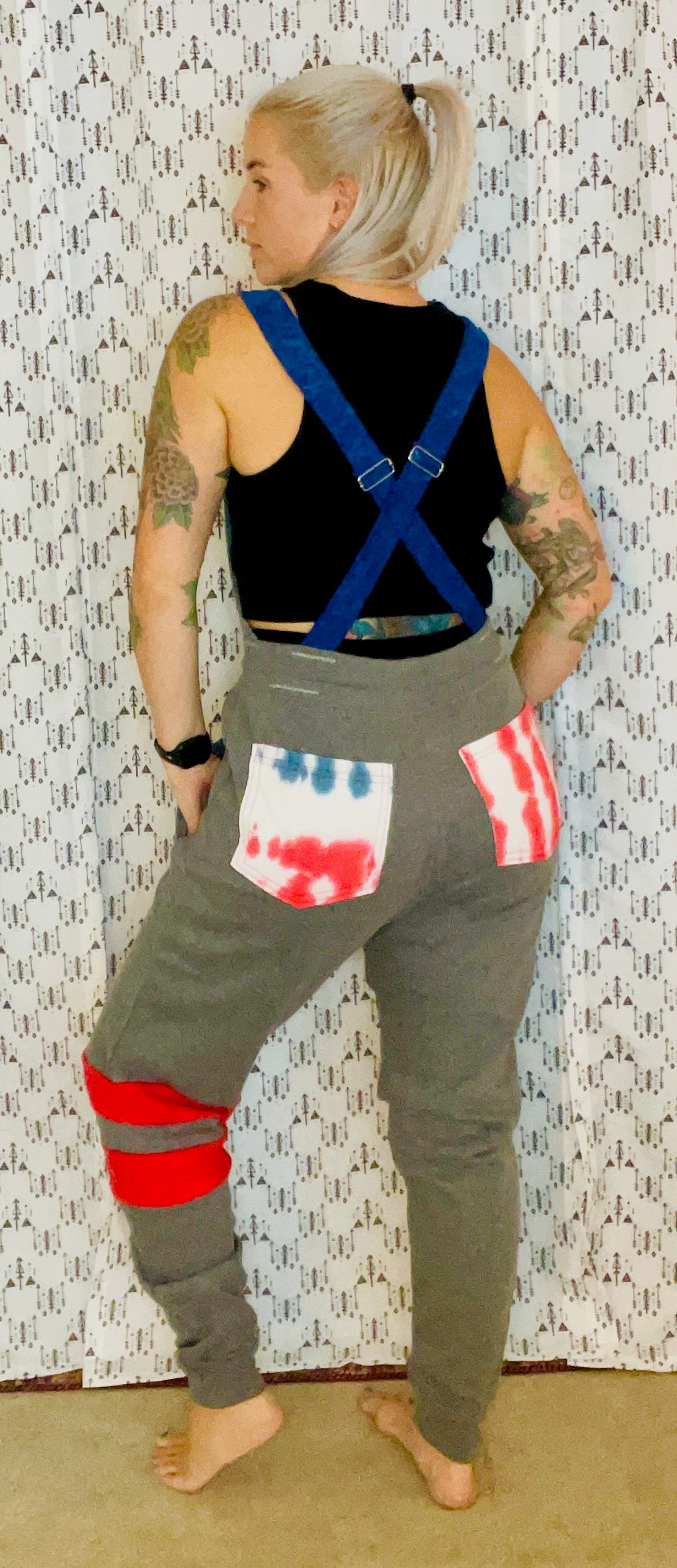 Grey BUF Over-all Joggers Size- Unisex S/M