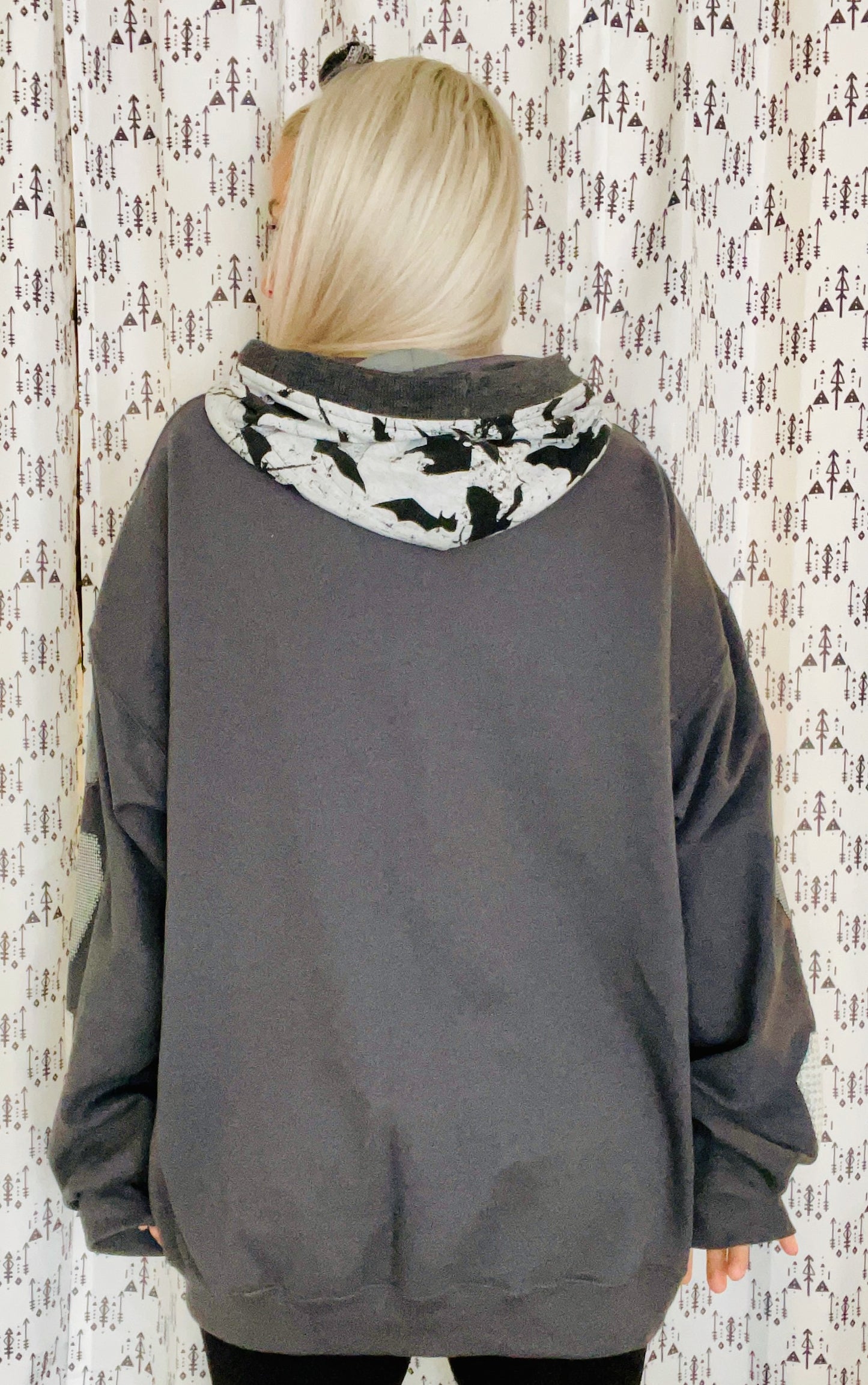 Grey Spider Web BUF Hoodie Size-Unisex XL/2X