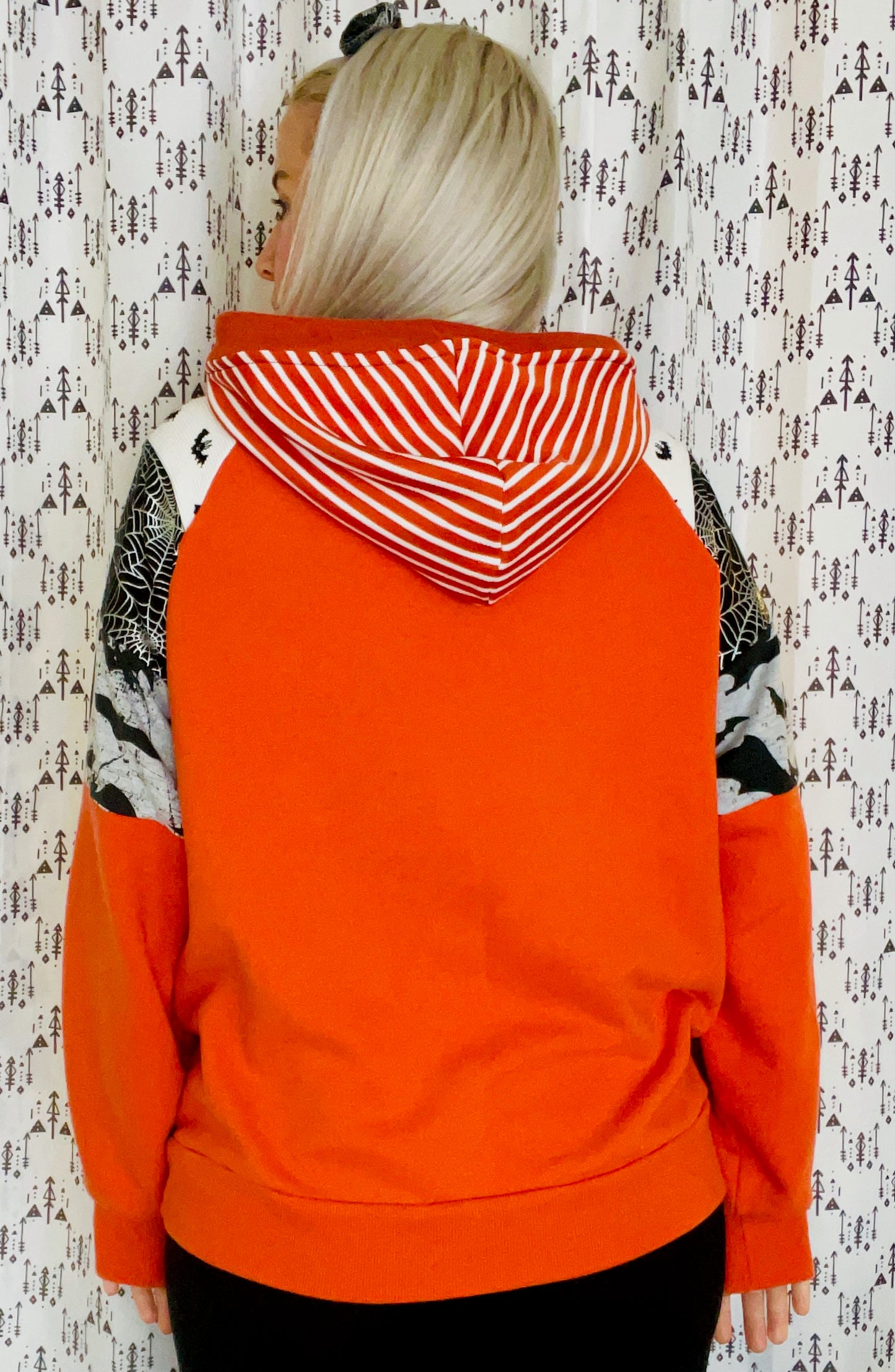 Orange Spooky Buffalo Hoodie Size- Unisex L/XL