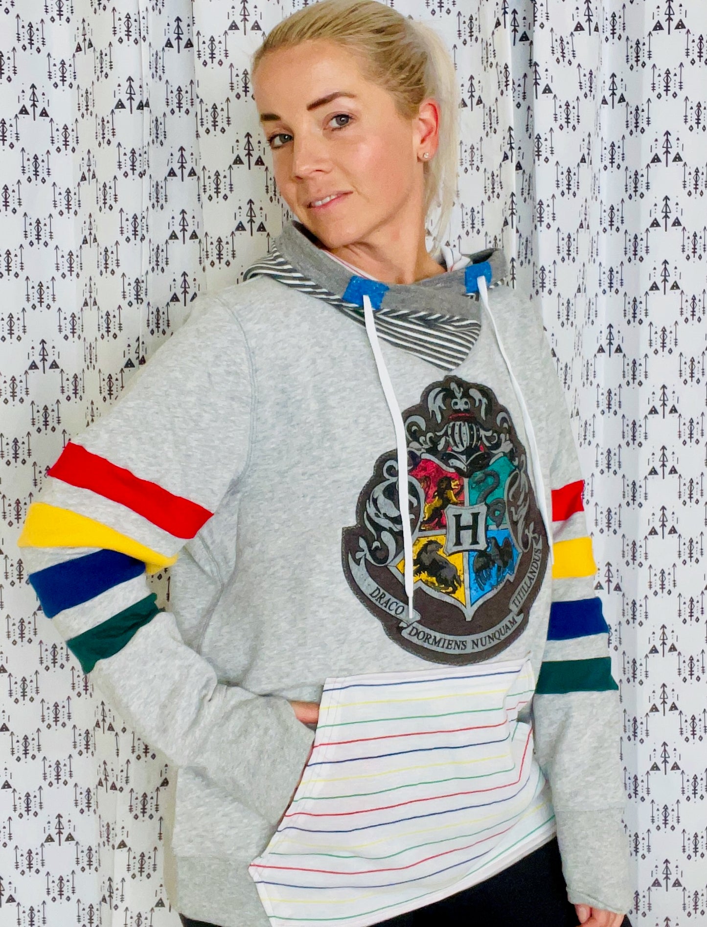 4 Houses Custom Hoodie Size- Unisex M/L