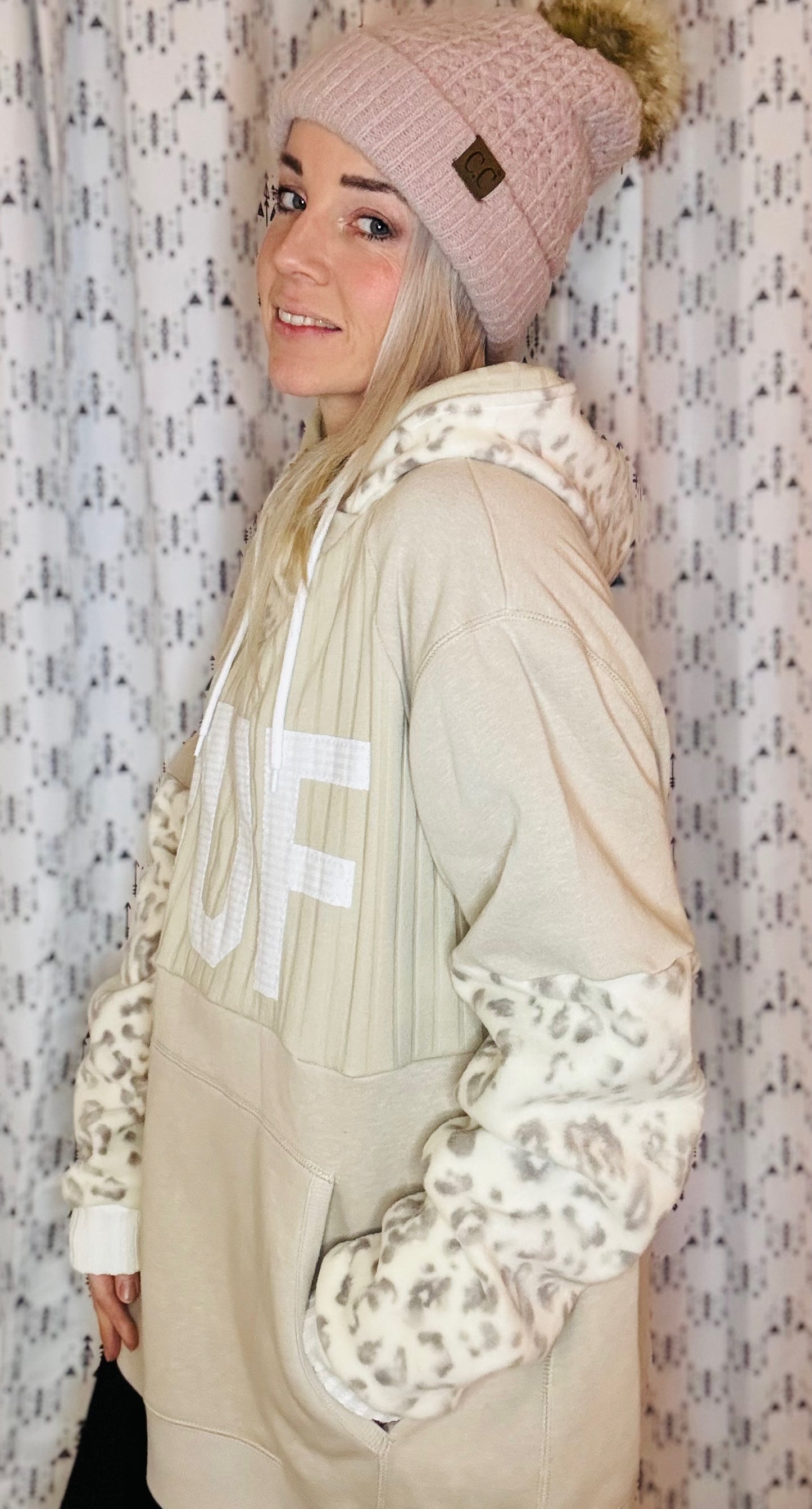 Leopard and Neutrals BUF Hoodie Size- Women's Xl/2X