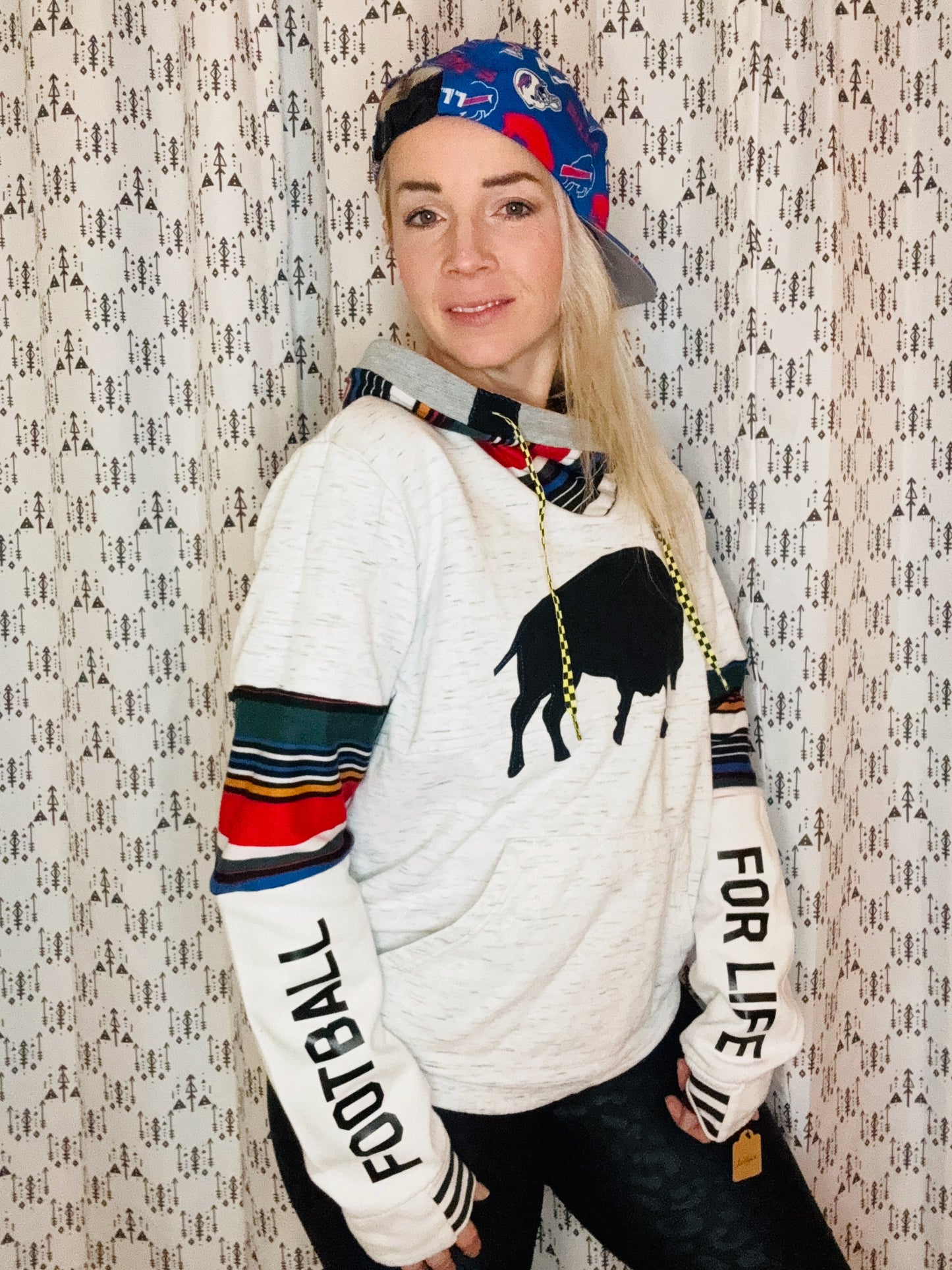 90's Football For Life Hoodie Size- Unisex S/M