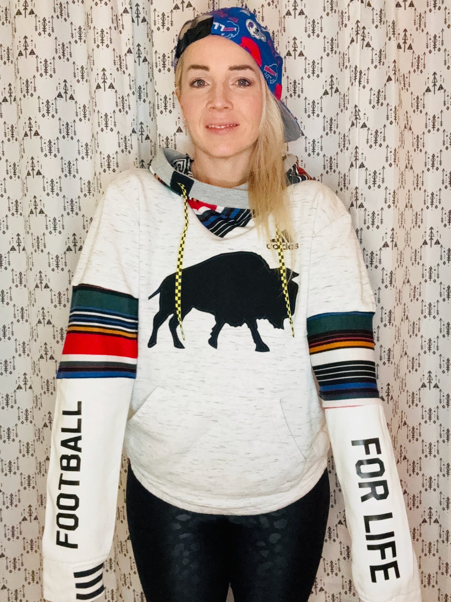 90's Football For Life Hoodie Size- Unisex S/M