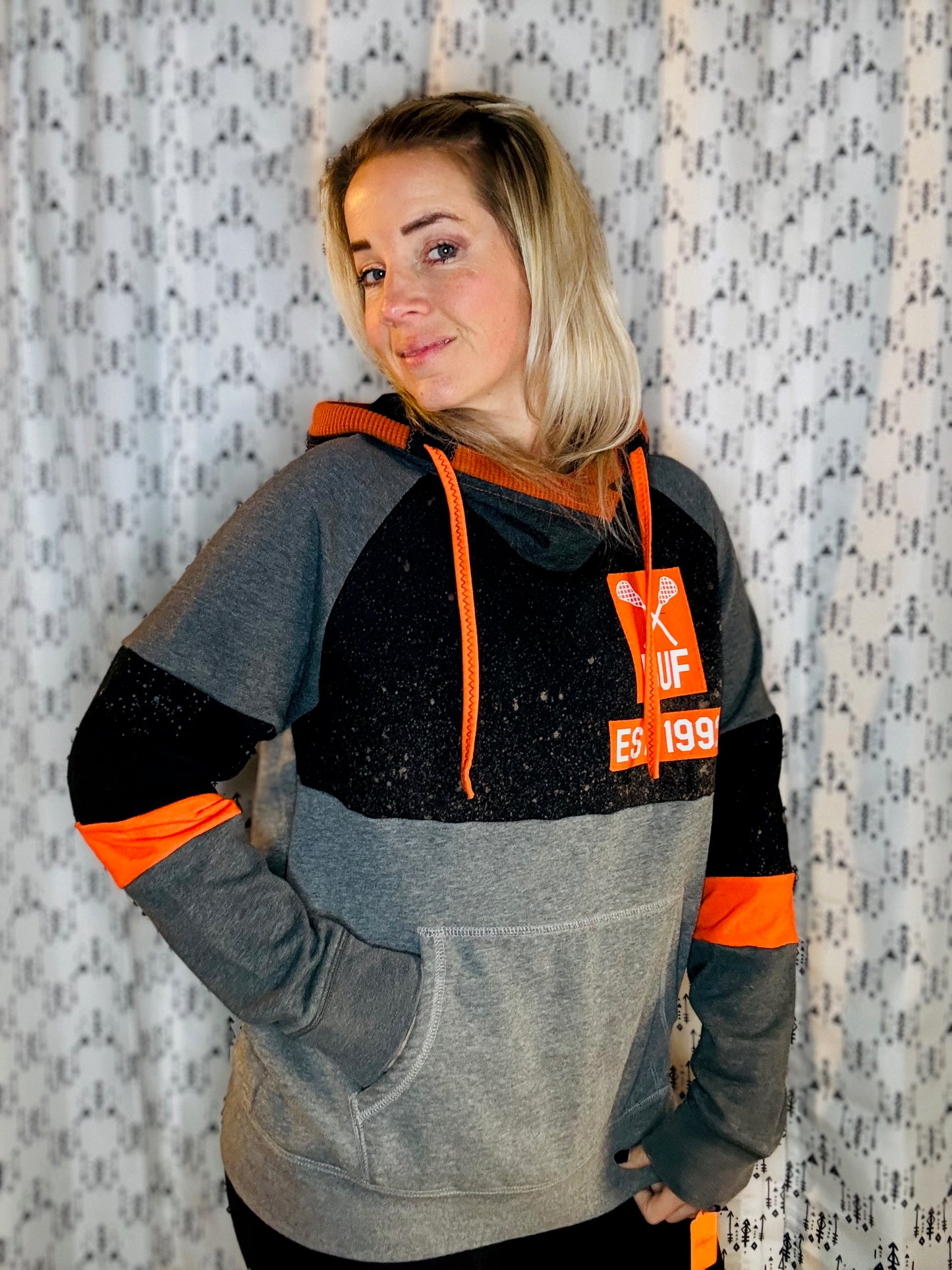 Bleached Buffalo Lacrosse Hoodie Size- Unisex M/L