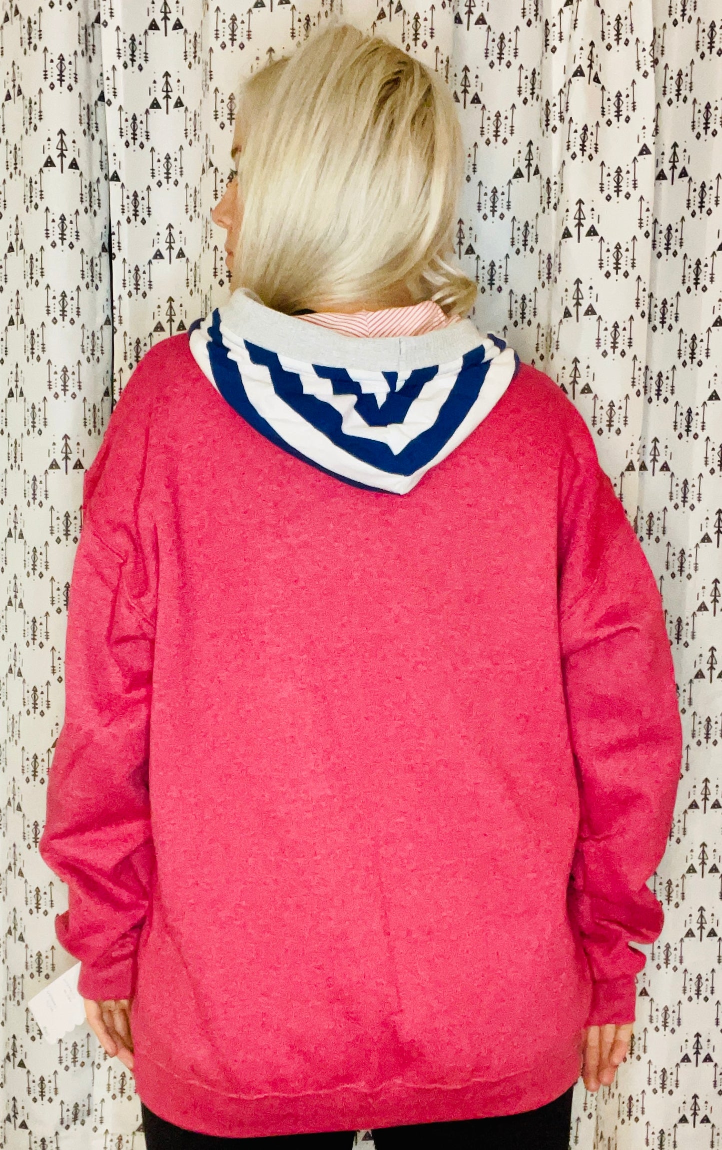 Heather Red BUF Proud Hoodie Size Unisex-L/XL