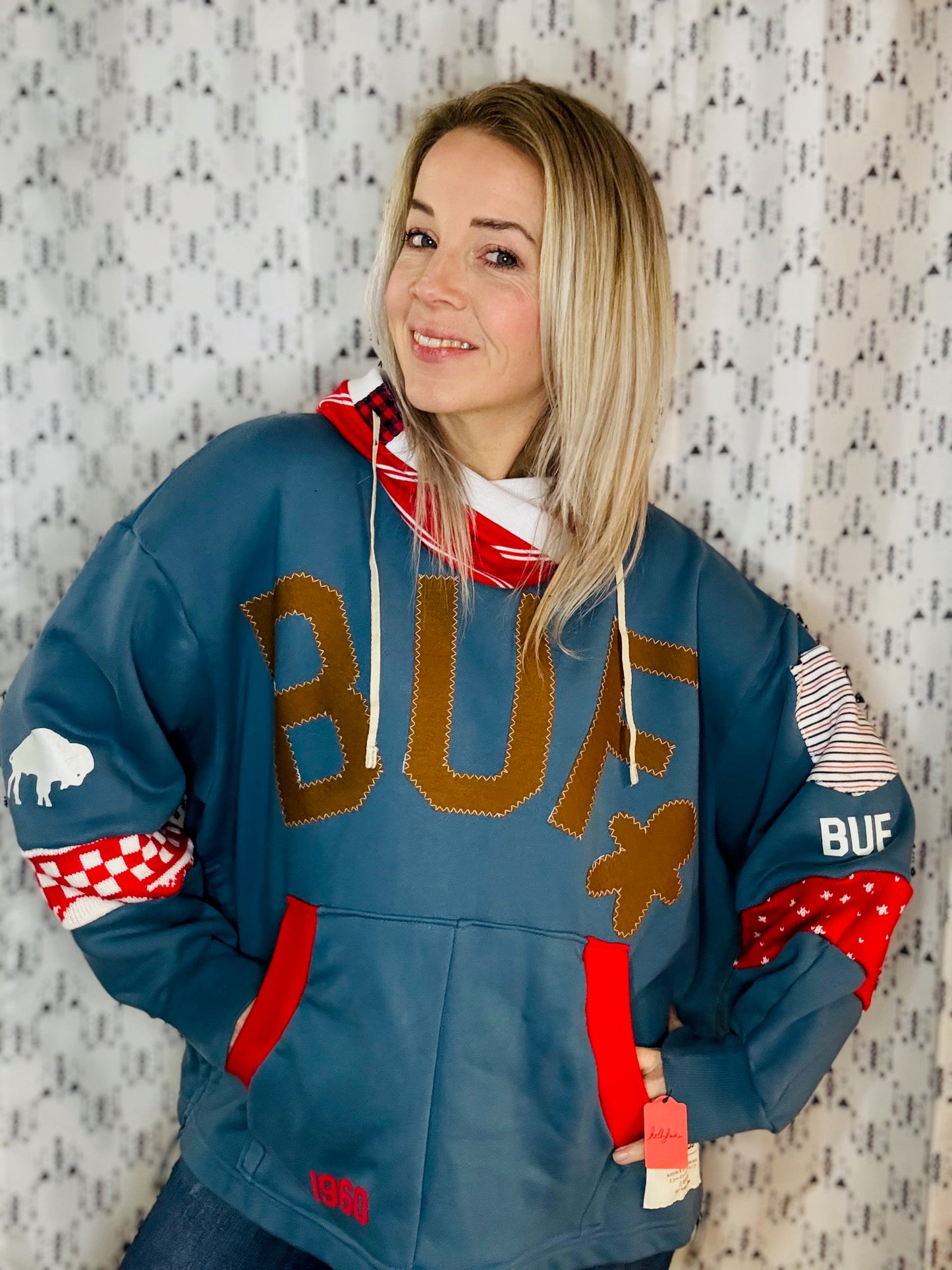 Blue BUF Cookie Hoodie Size- Women's XL/2X