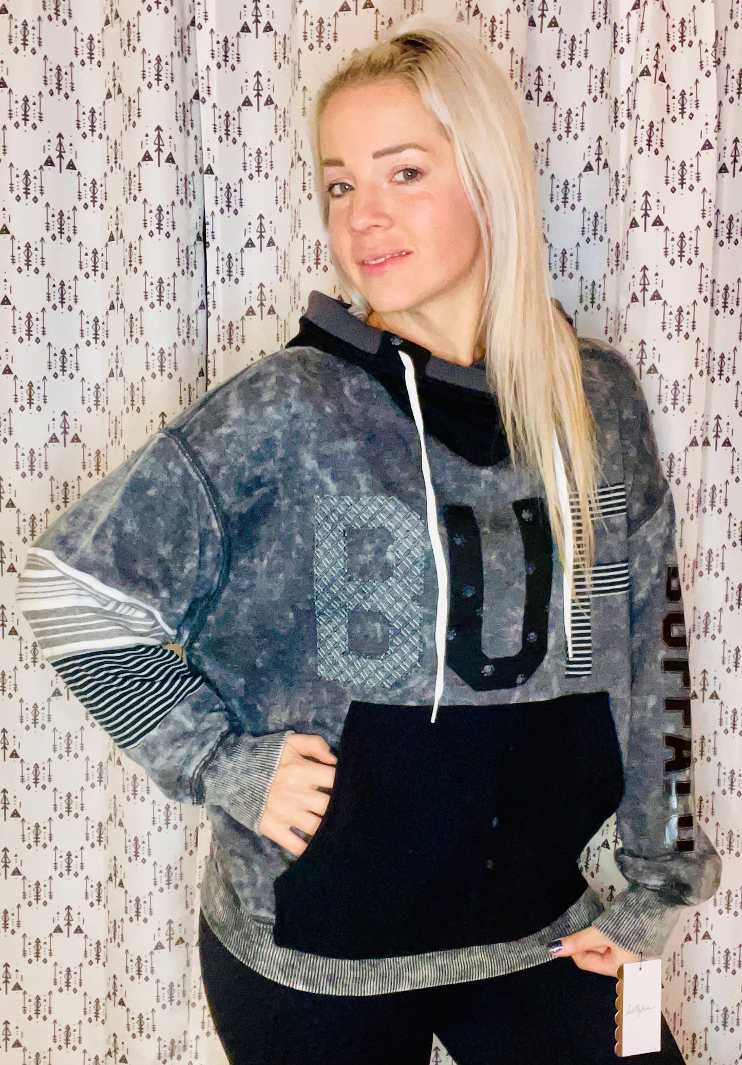 Distressed BUF Hoodie Size- Women's L/XL