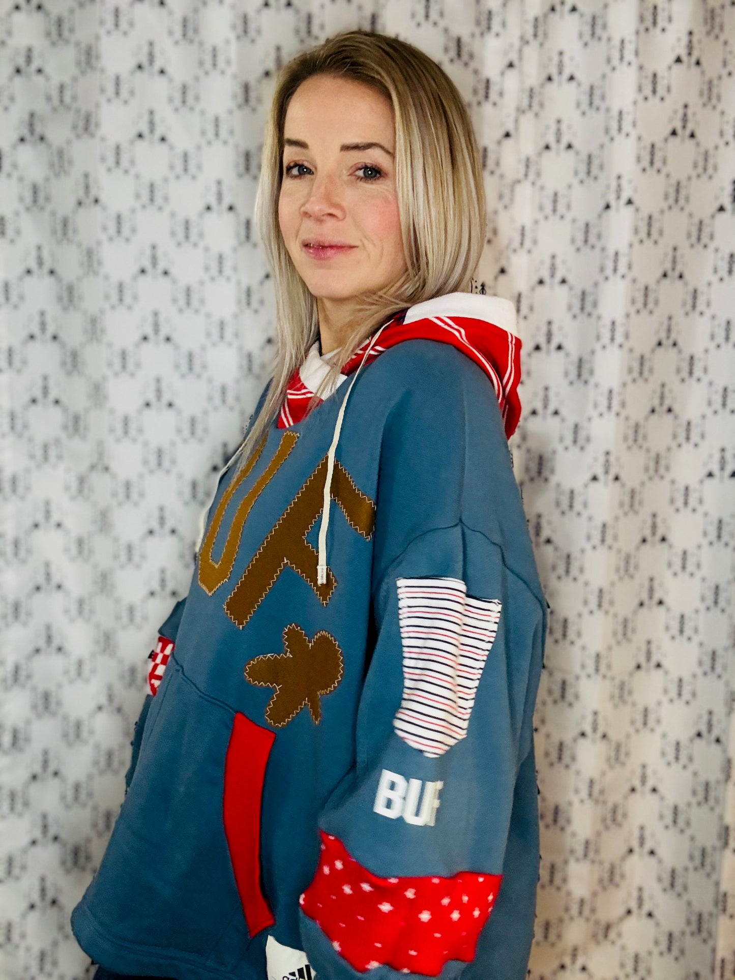 Blue BUF Cookie Hoodie Size- Women's XL/2X