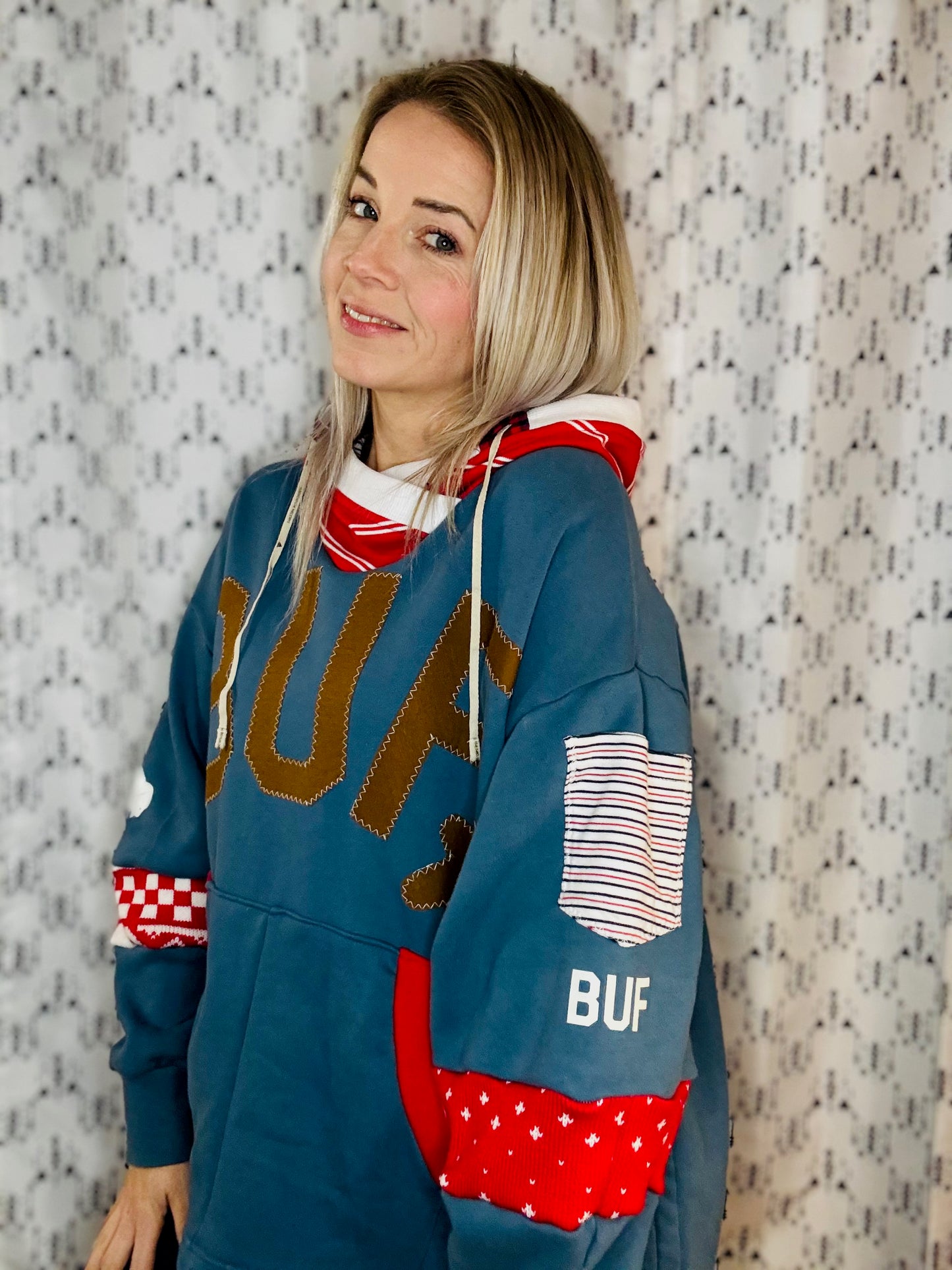Blue BUF Cookie Hoodie Size- Women's XL/2X