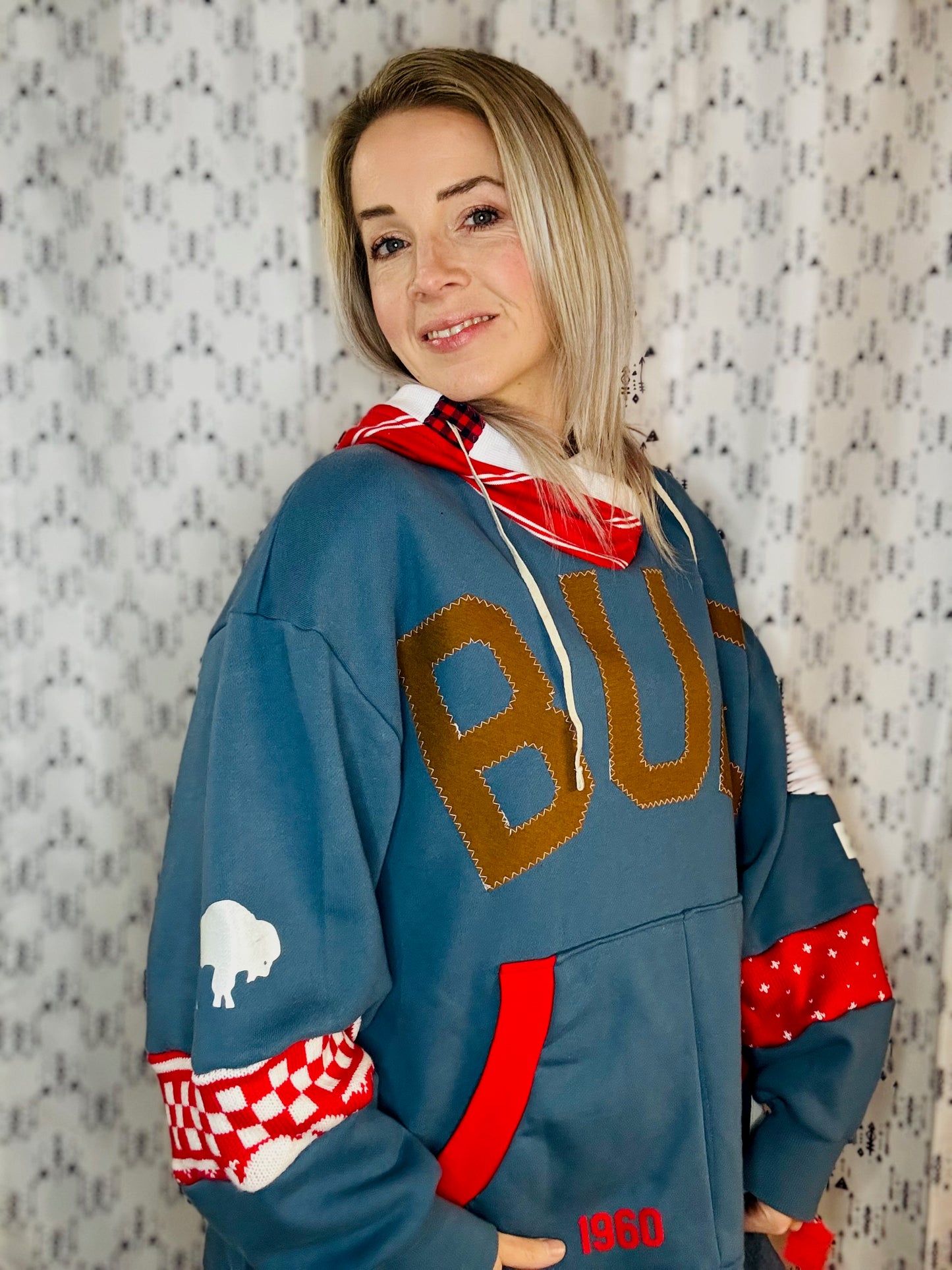 Blue BUF Cookie Hoodie Size- Women's XL/2X