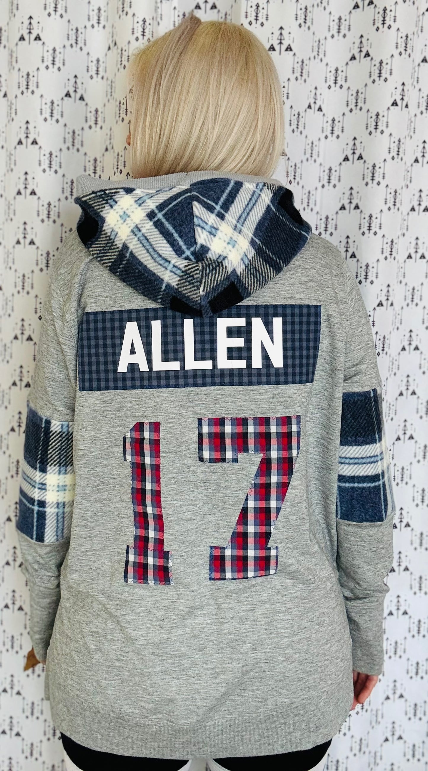 Josh Allen Plaid Buffalo Hoodie Size- Women's L/XL