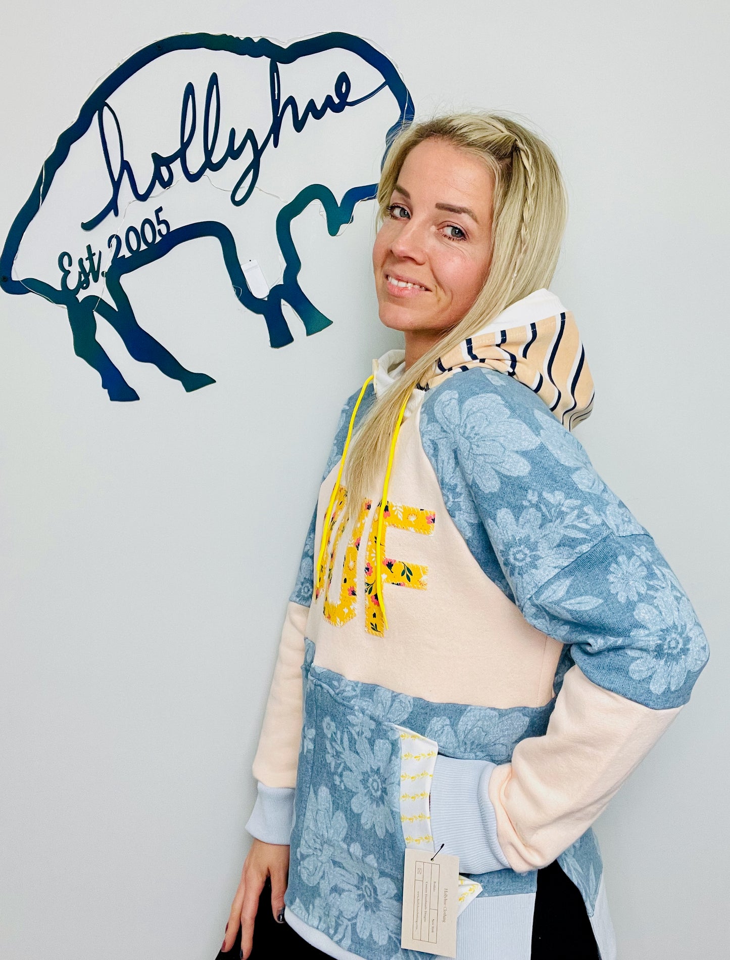 Blue Denim Sunshine BUF Hoodie Size- Women's L/XL