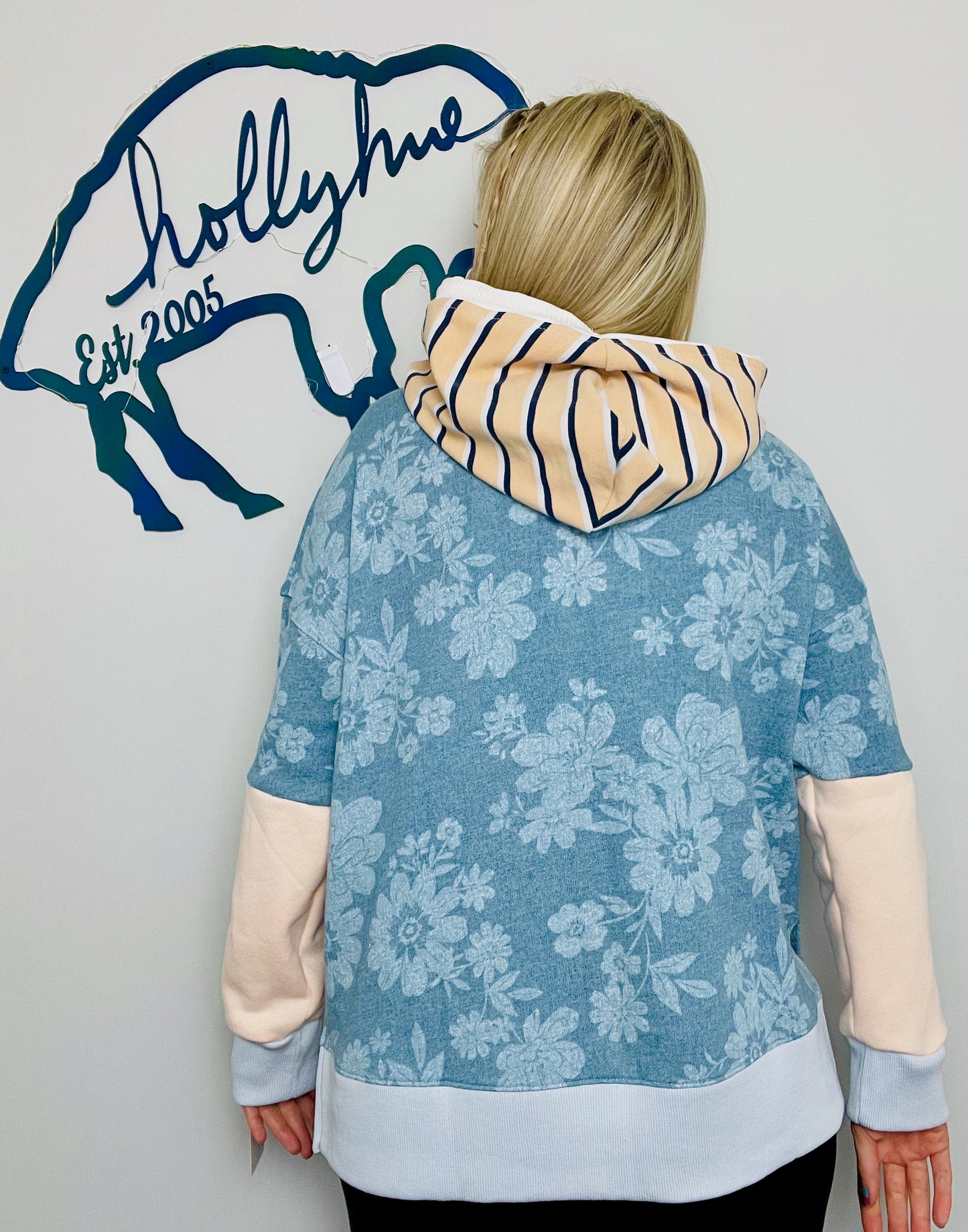 Blue Denim Sunshine BUF Hoodie Size- Women's L/XL