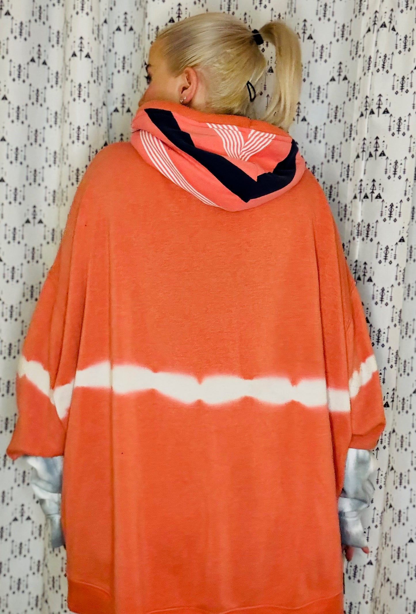 Orange Buffalo Lacrosse Tie-dye Hoodie Size- Women's 3X
