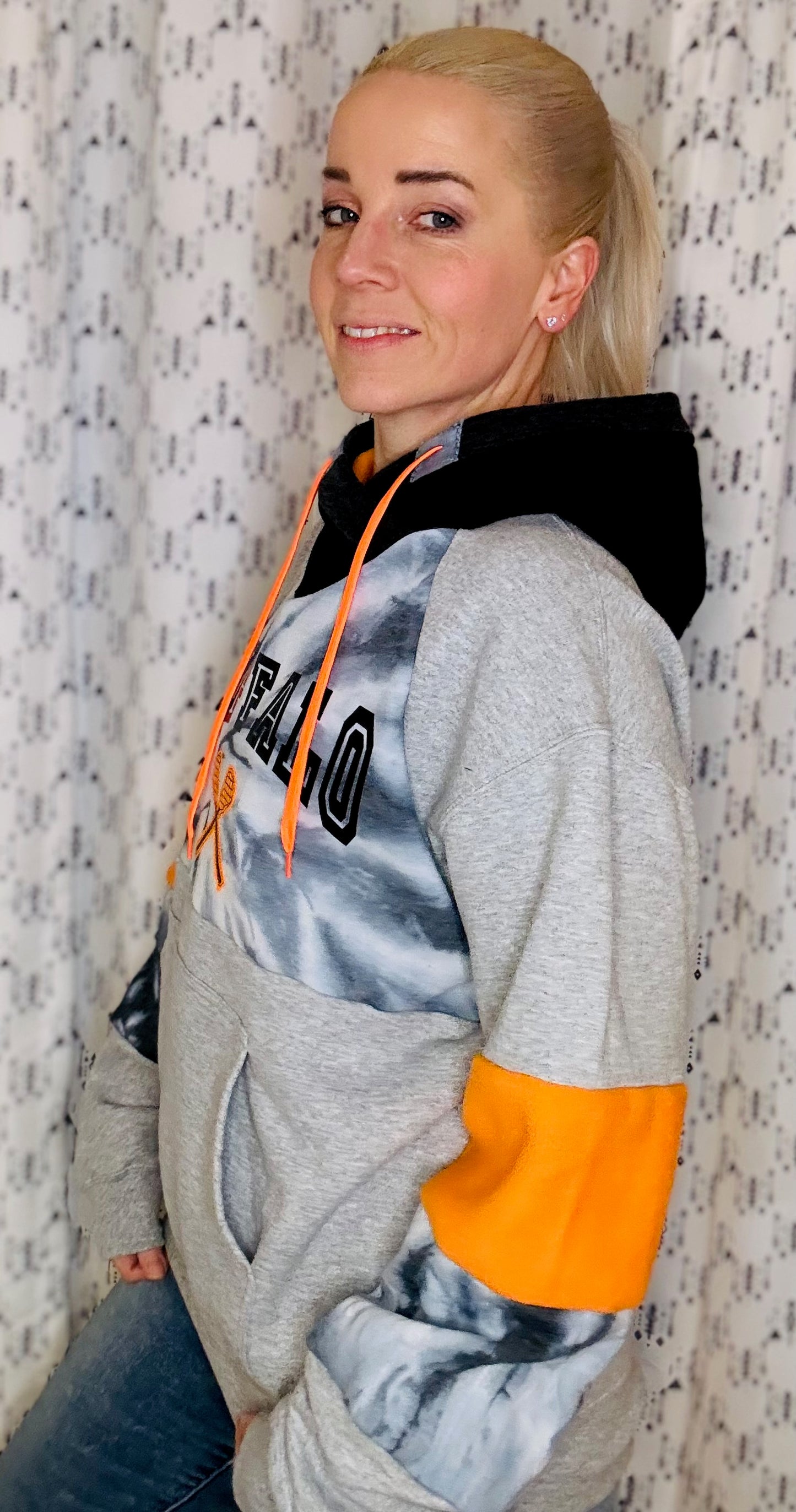 Tie Dye Buffalo Lacrosse Hoodie Size- Unisex M/L