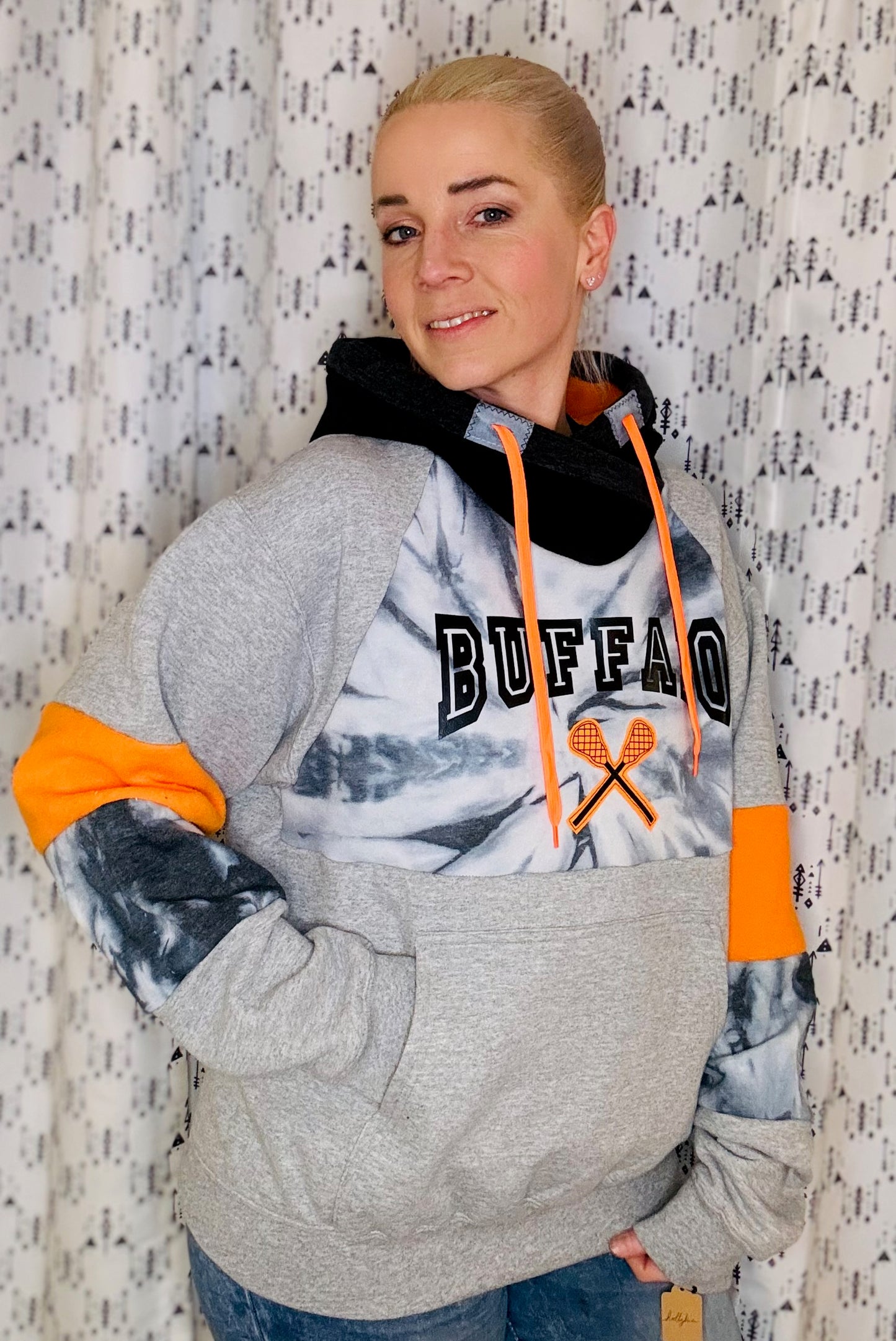 Tie Dye Buffalo Lacrosse Hoodie Size- Unisex M/L