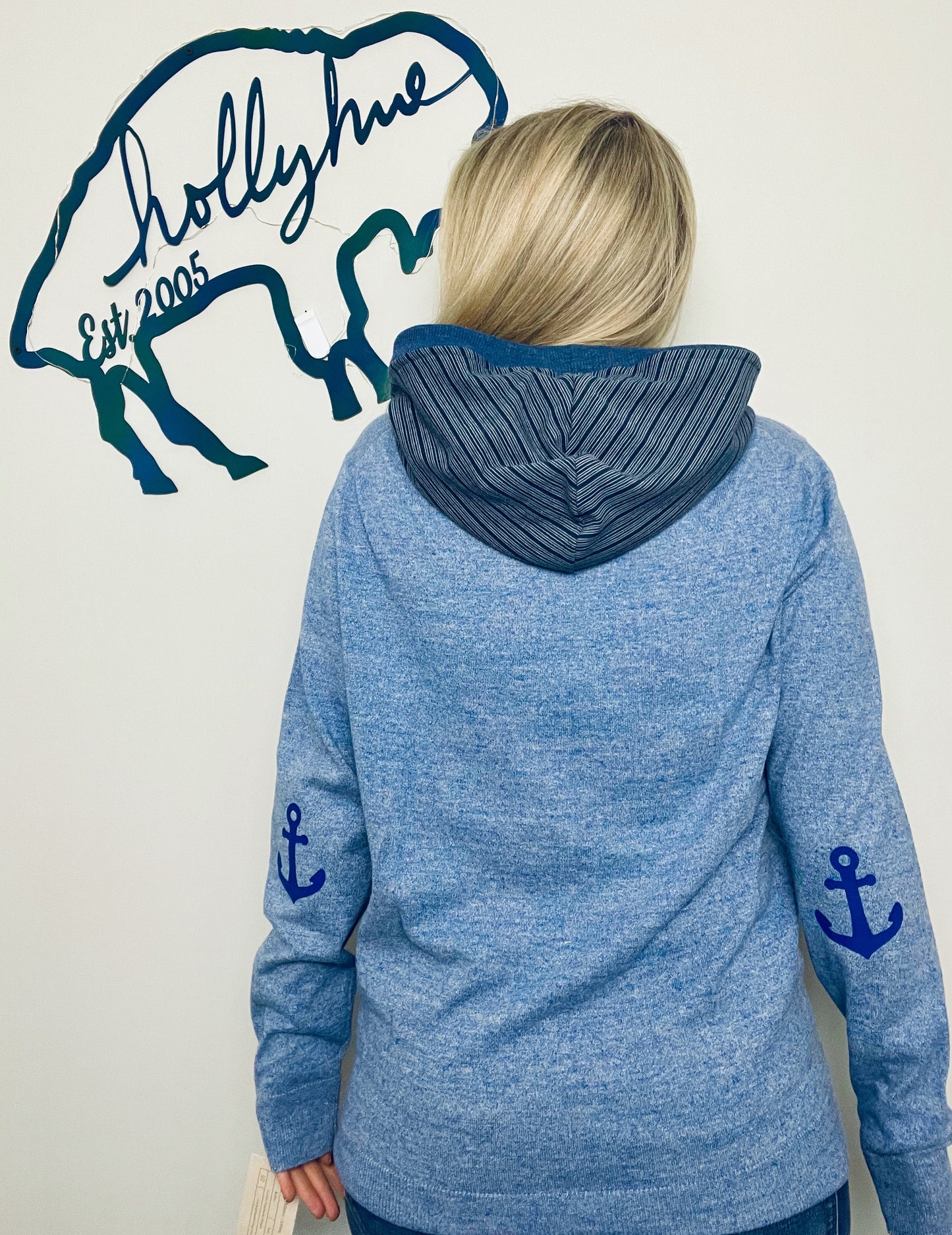 Nautical Throwback Buffalo Hoodie Size- Women's M/L
