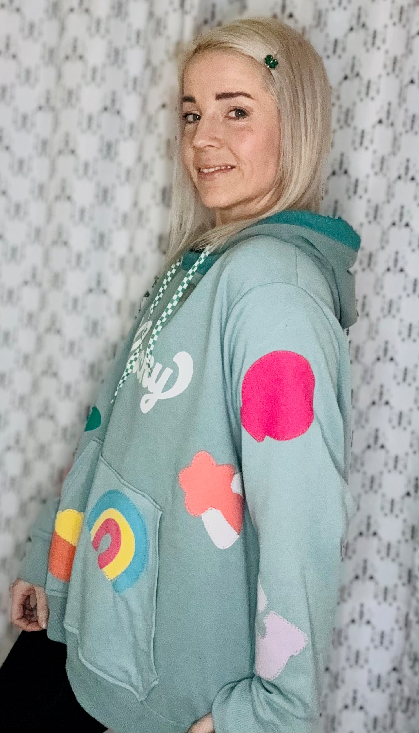 Greenish Lucky Charms Hoodie- Women's Size XL/2X
