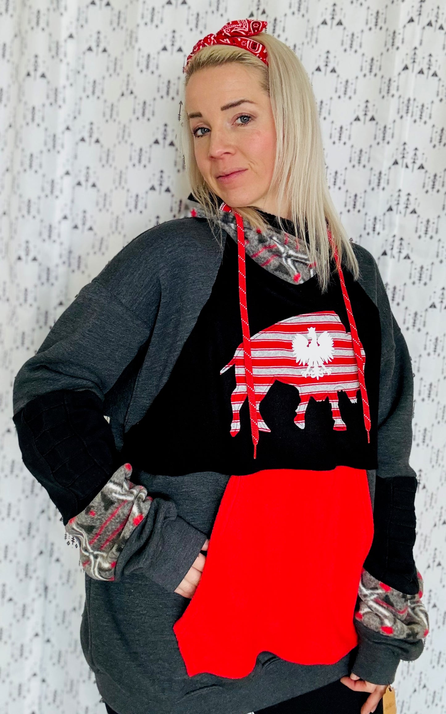 Dyngus Day Color-Block Hoodie Size- Unisex XL/2X