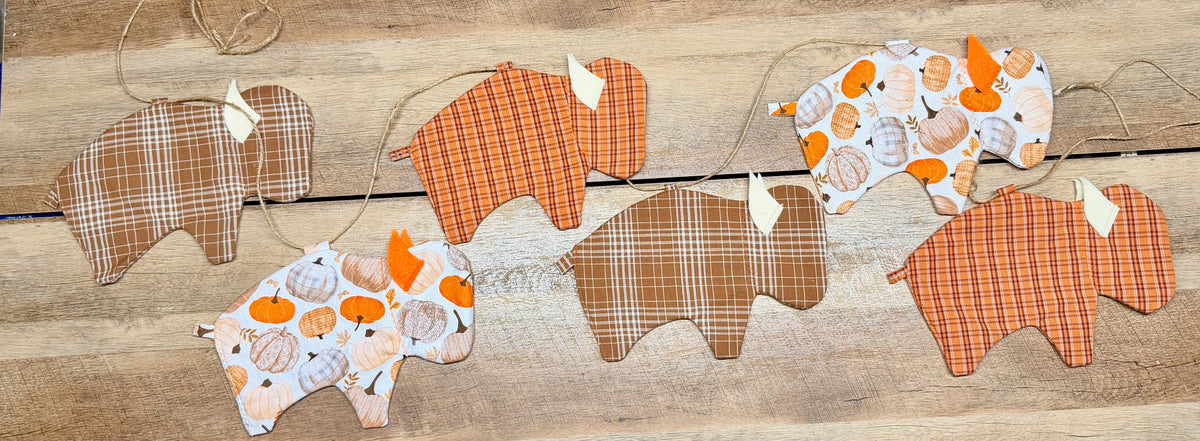Fall Buffalo Pendant Garland-6 ft Long